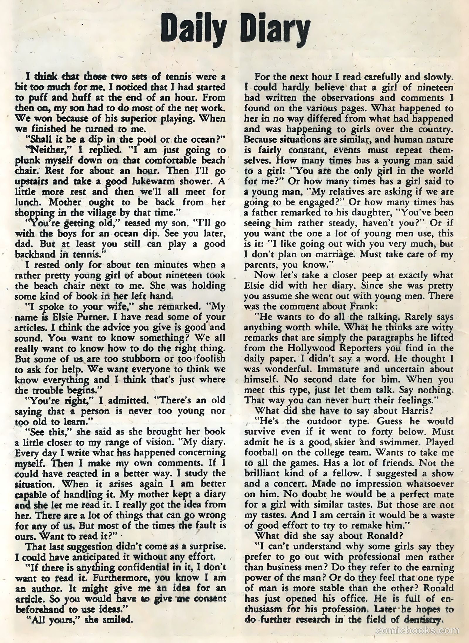 Sweetheart Diary #42 (1958) — page 20 of 36