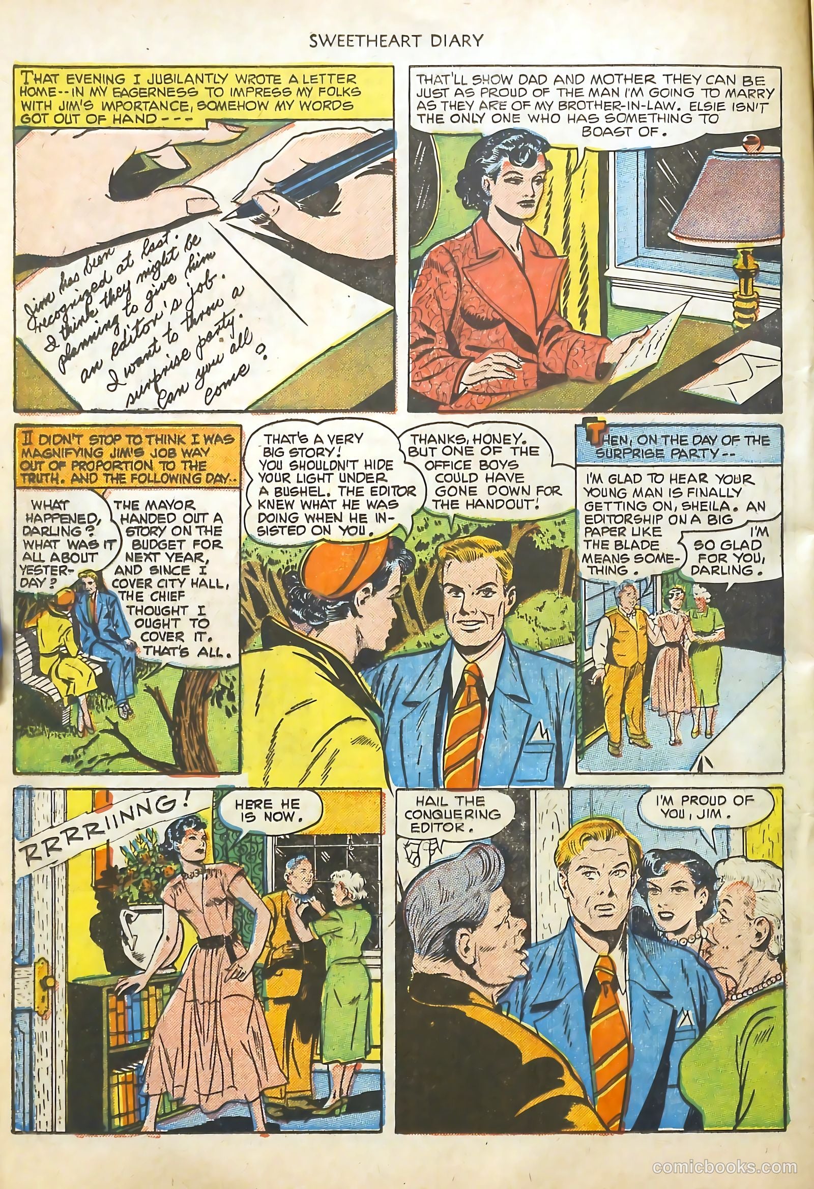 Sweetheart Diary #6 (1951) — page 16 of 36
