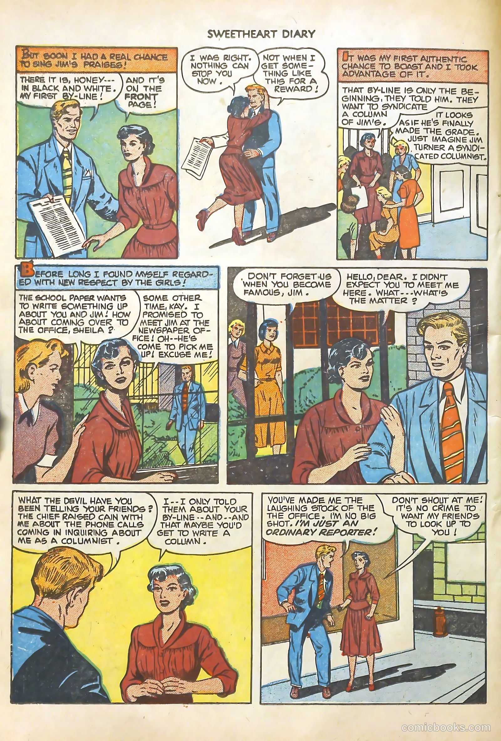 Sweetheart Diary #6 (1951) — page 18 of 36
