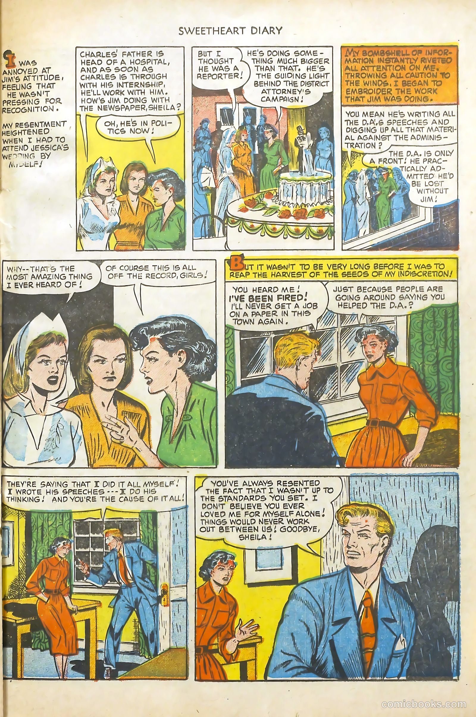 Sweetheart Diary #6 (1951) — page 21 of 36