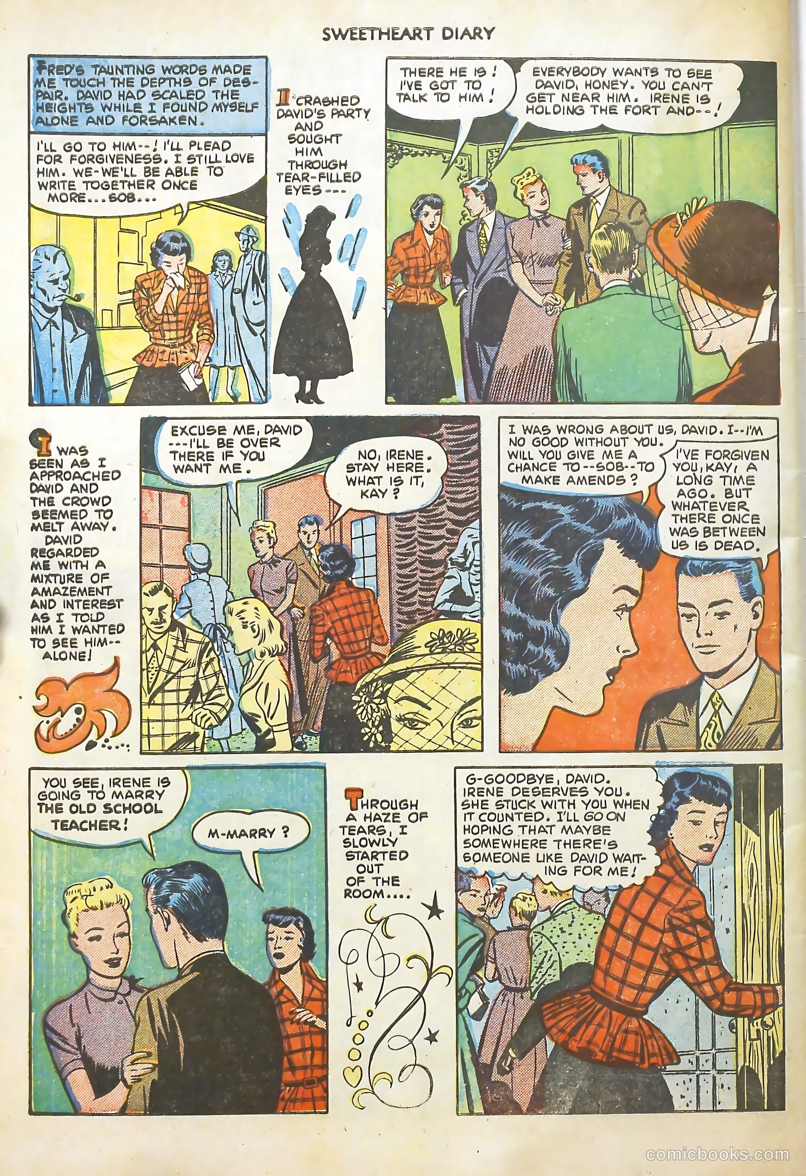 Sweetheart Diary #6 (1951) — page 34 of 36