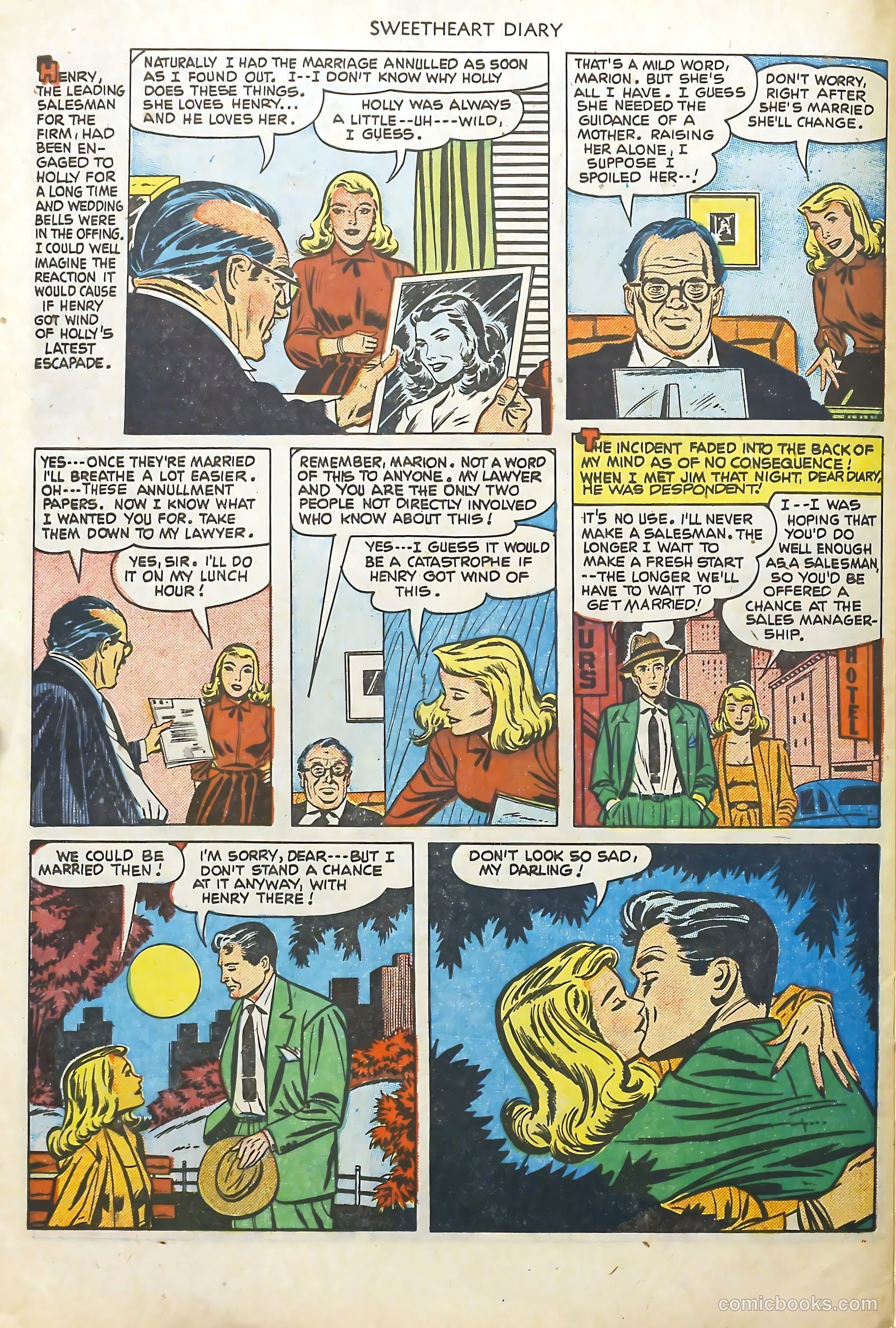 Sweetheart Diary #7 (1951) — page 28 of 36