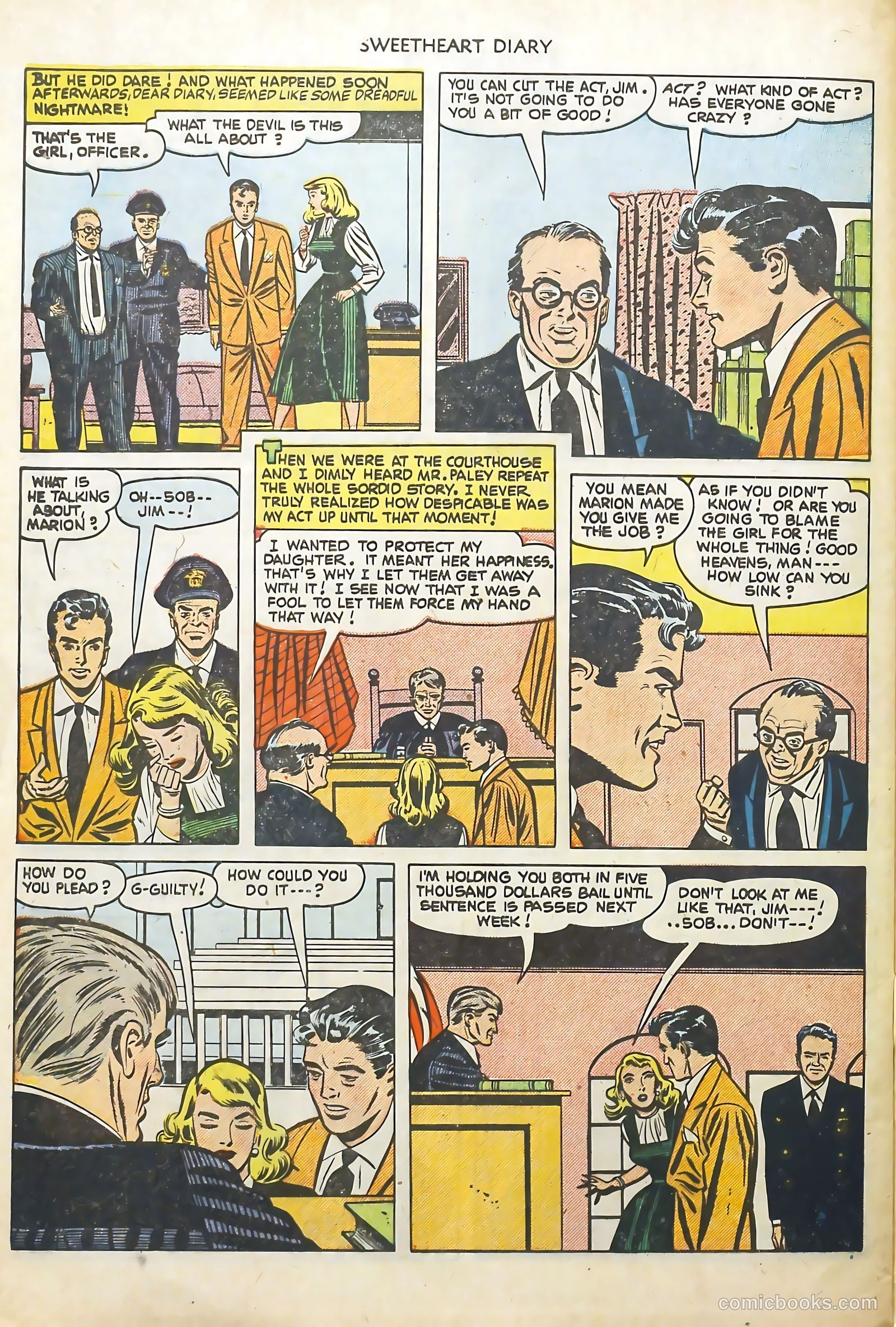 Sweetheart Diary #7 (1951) — page 32 of 36