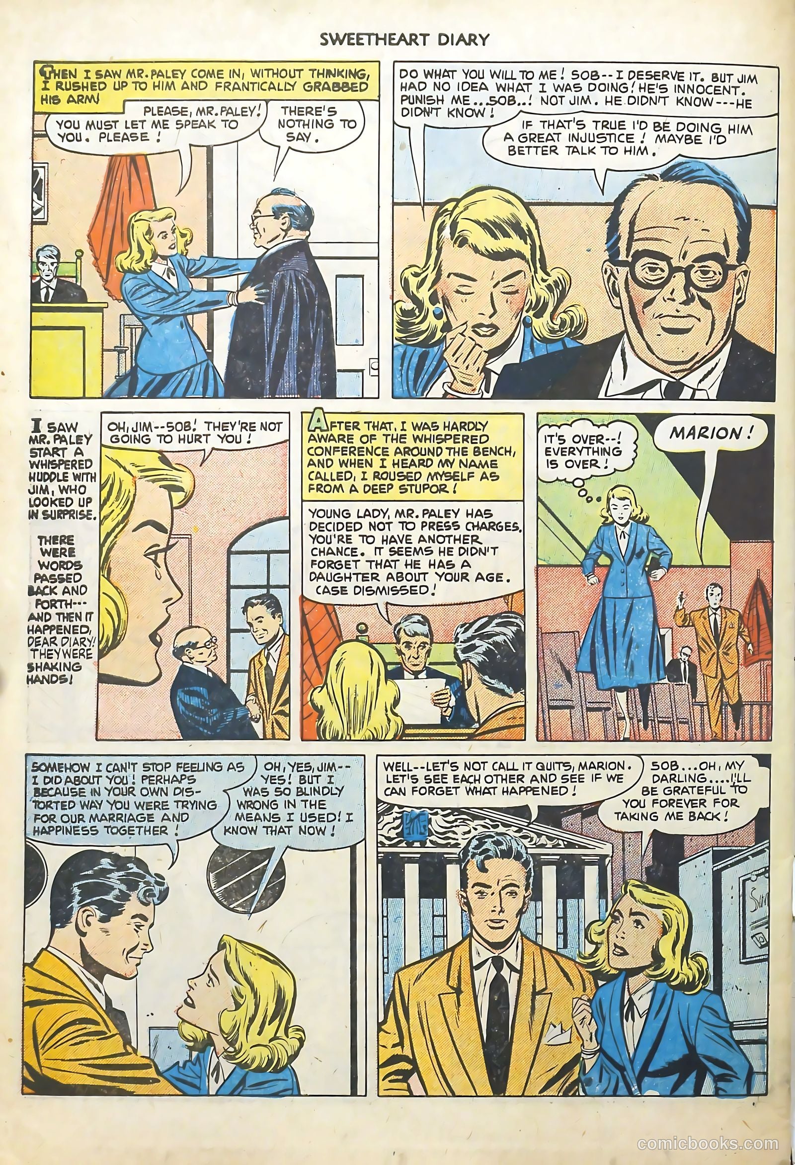 Sweetheart Diary #7 (1951) — page 34 of 36