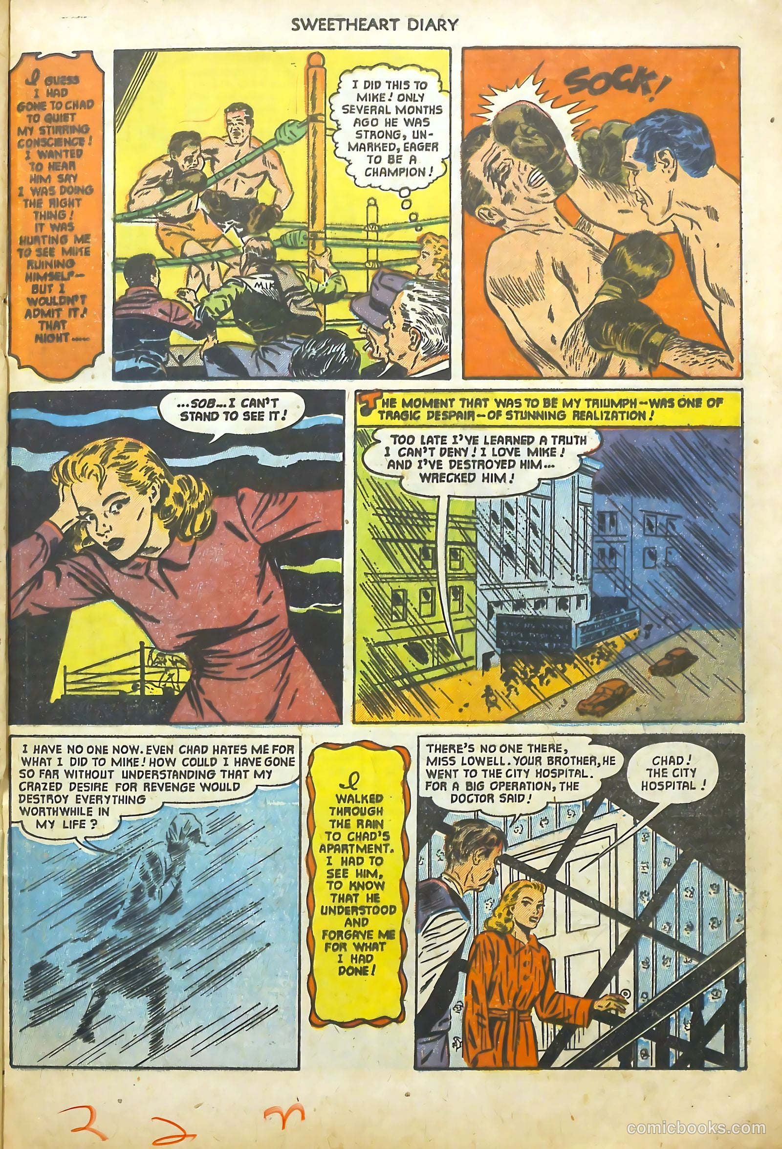 Sweetheart Diary #8 (1951) — page 21 of 36