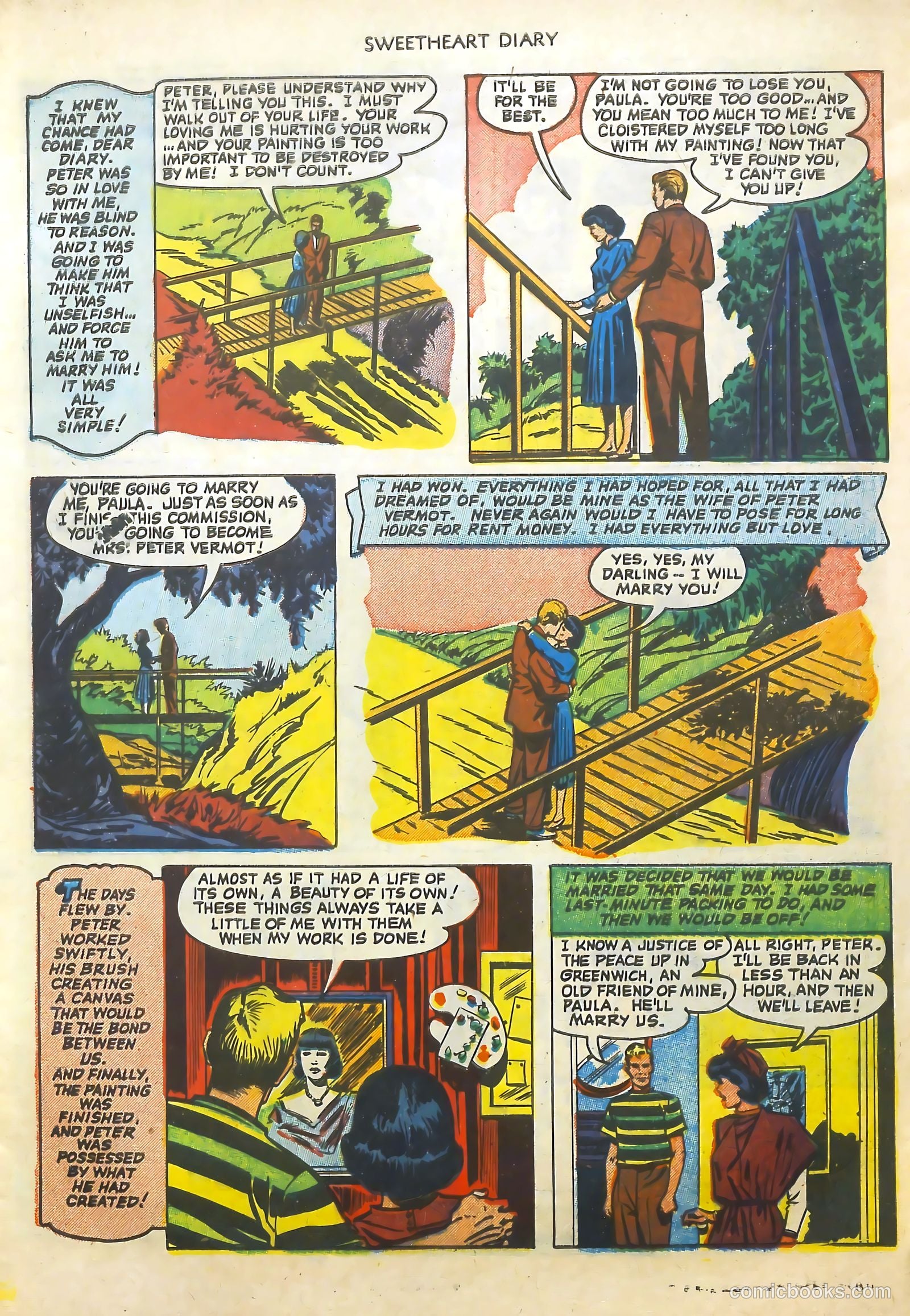 Sweetheart Diary #9 (1952) — page 9 of 36