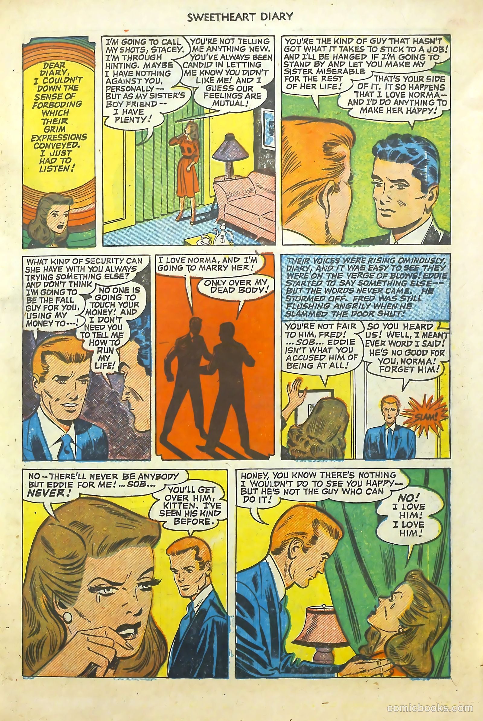 Sweetheart Diary #9 (1952) — page 19 of 36