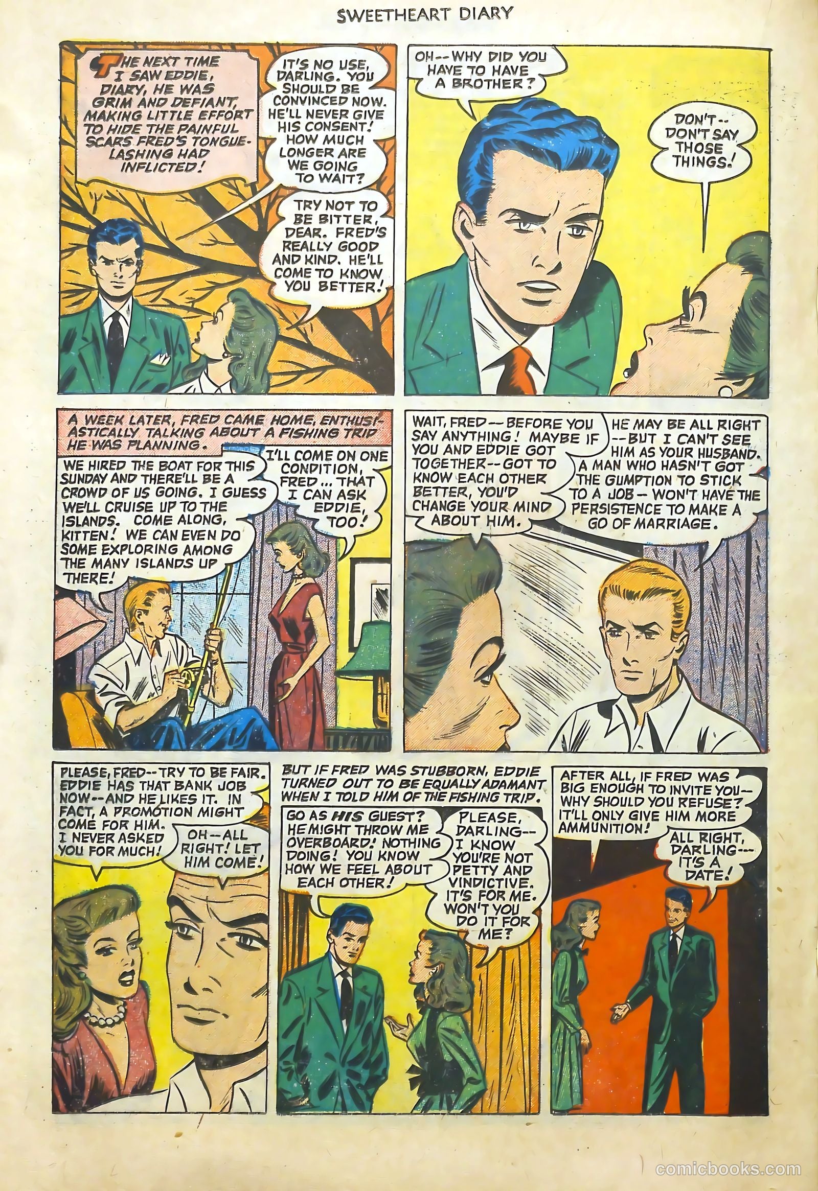 Sweetheart Diary #9 (1952) — page 20 of 36