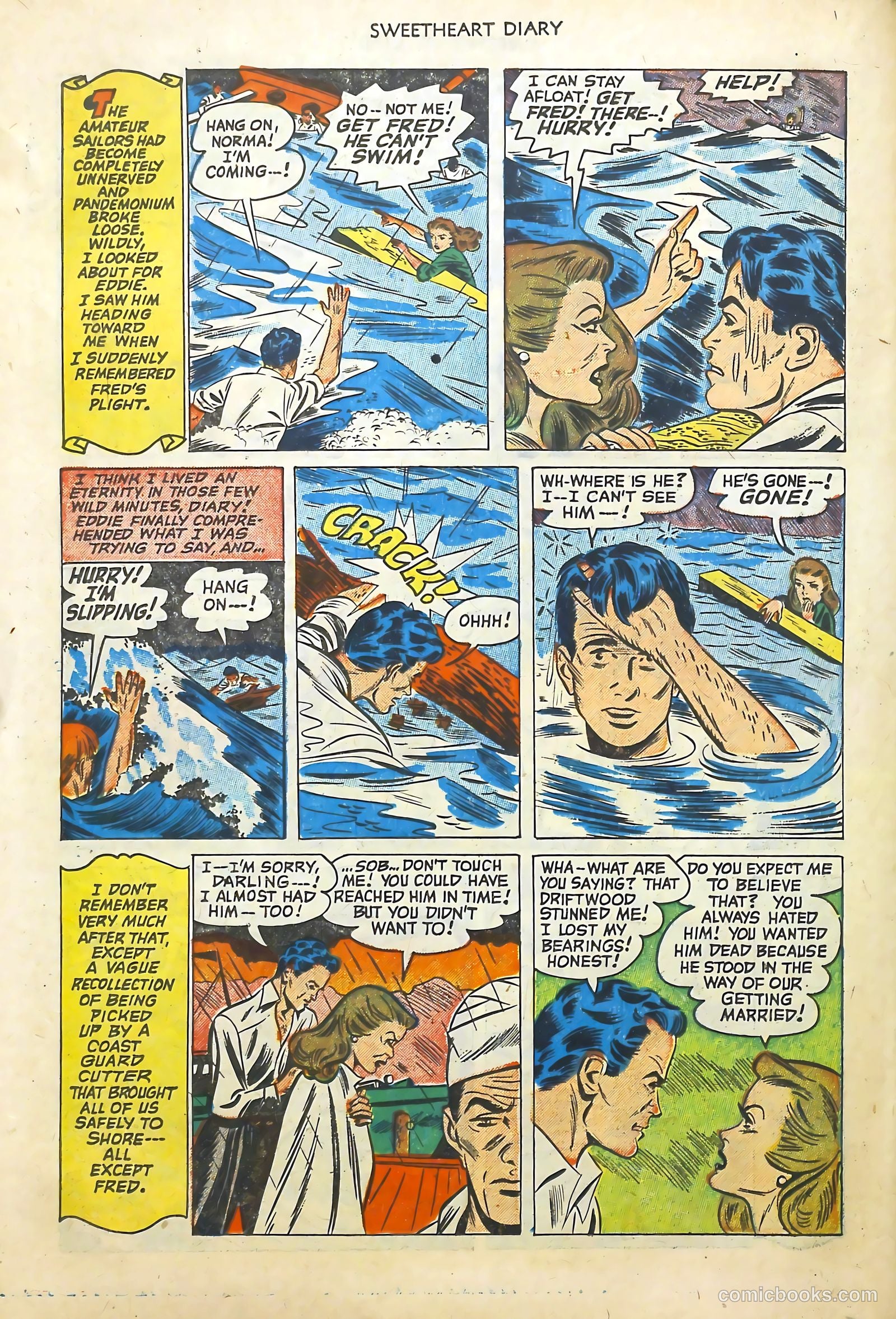 Sweetheart Diary #9 (1952) — page 22 of 36
