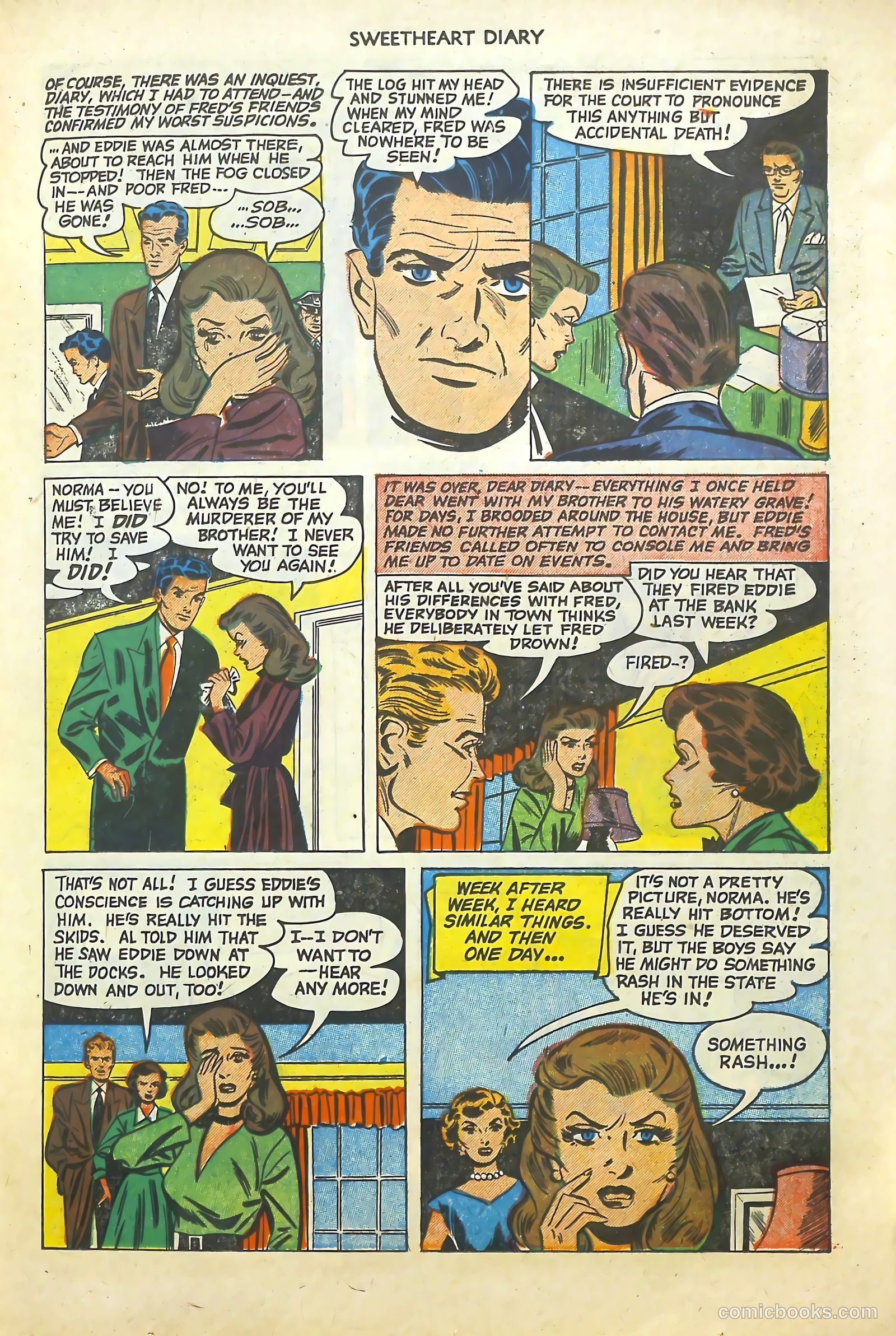 Sweetheart Diary #9 (1952) — page 23 of 36