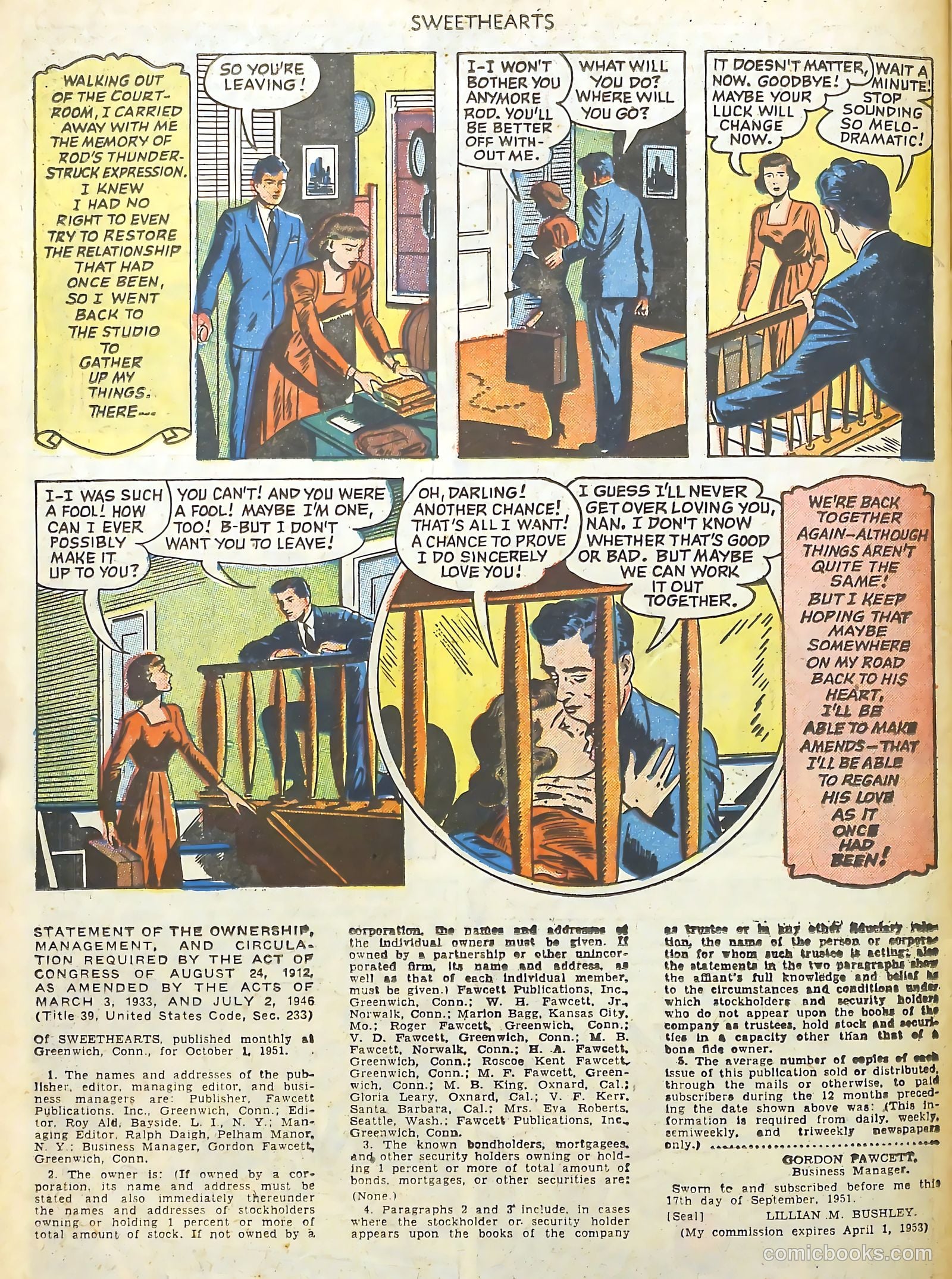 Sweethearts #107 (1952) — page 34 of 36
