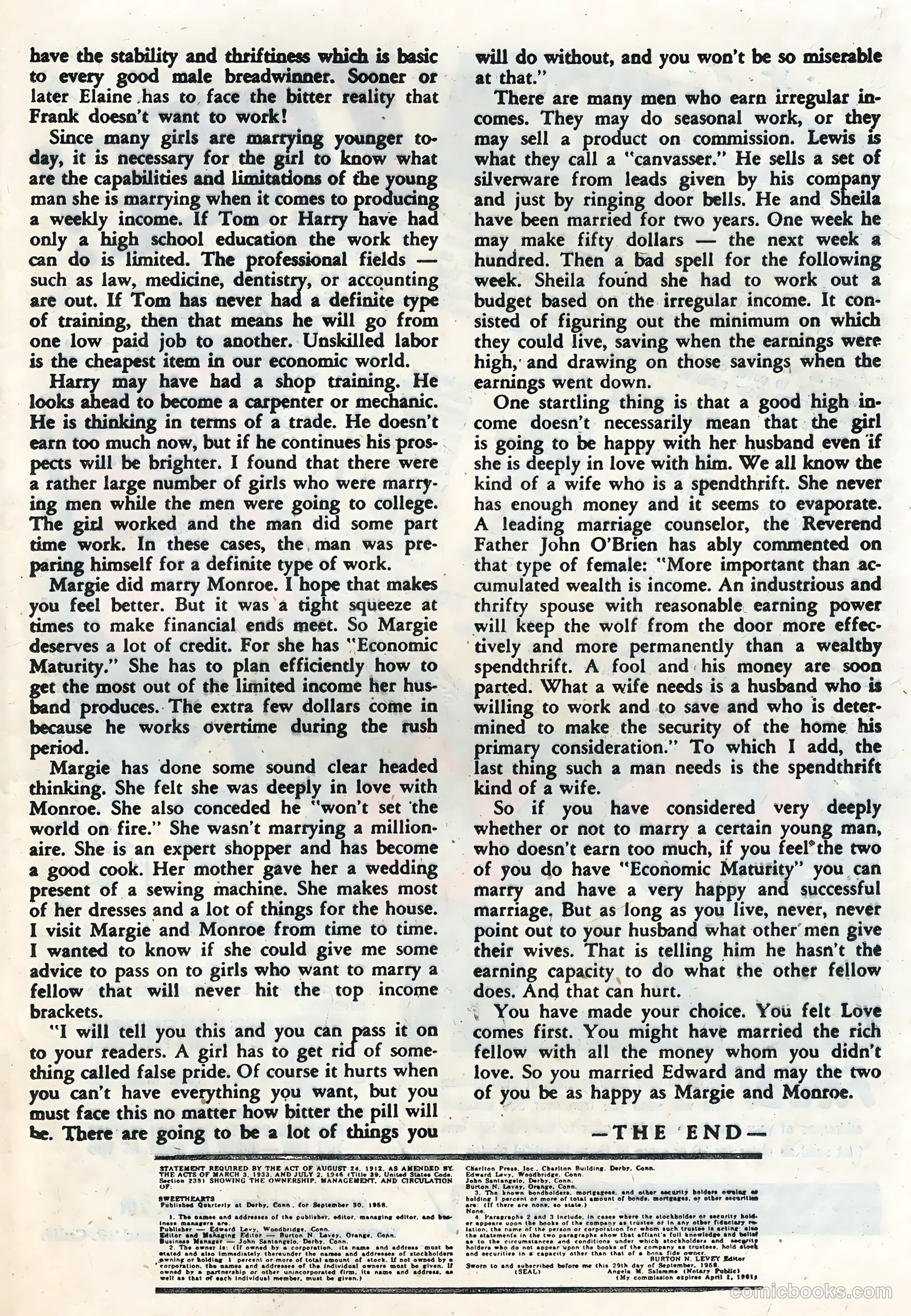Sweethearts #48 (1959) — page 21 of 36