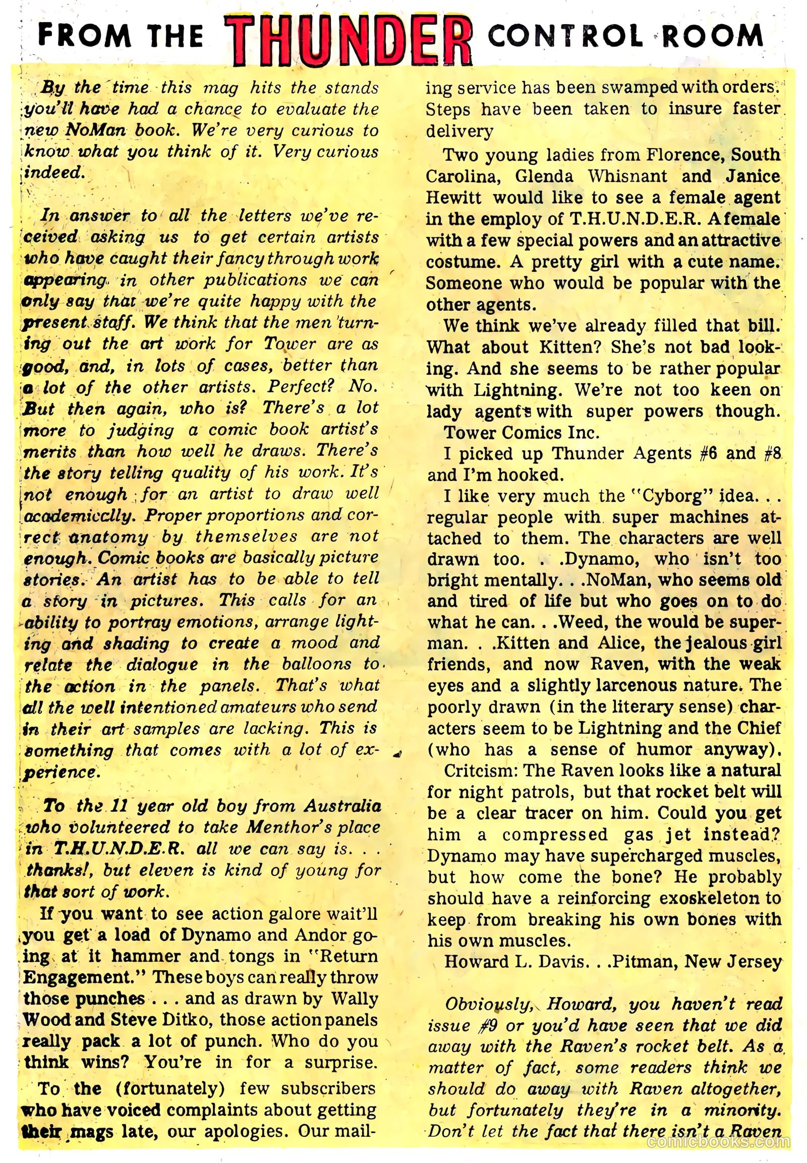 T.H.U.N.D.E.R. Agents #13 (1967) — page 40 of 68