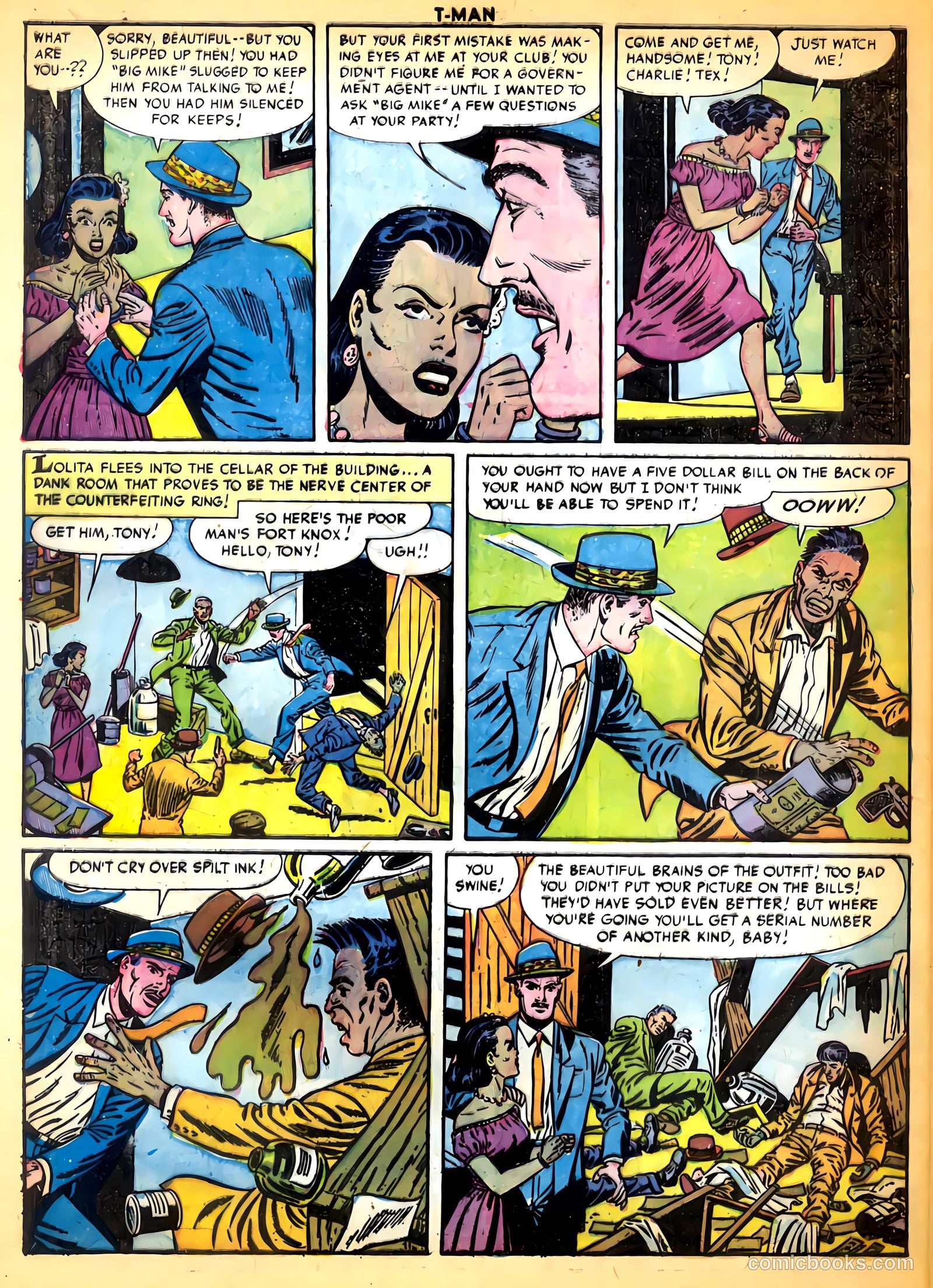 T-Man #14 (1954) — page 32 of 36