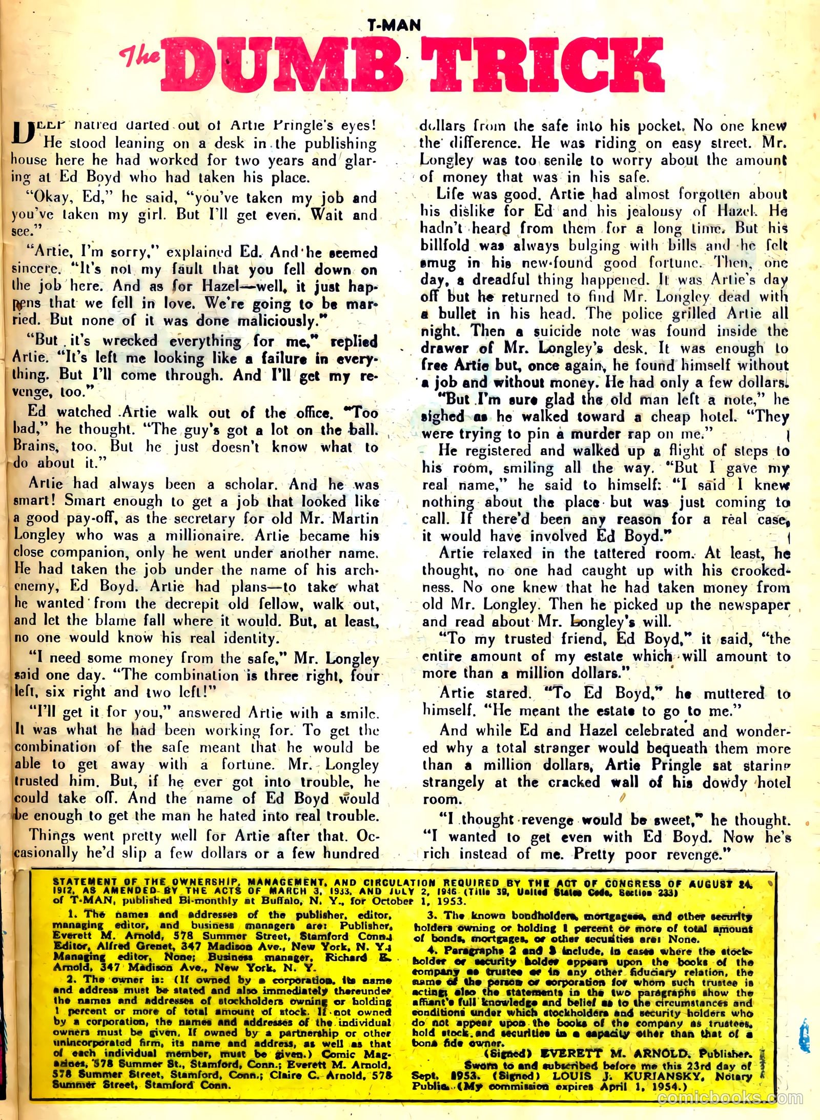 T-Man #15 (1954) — page 25 of 36