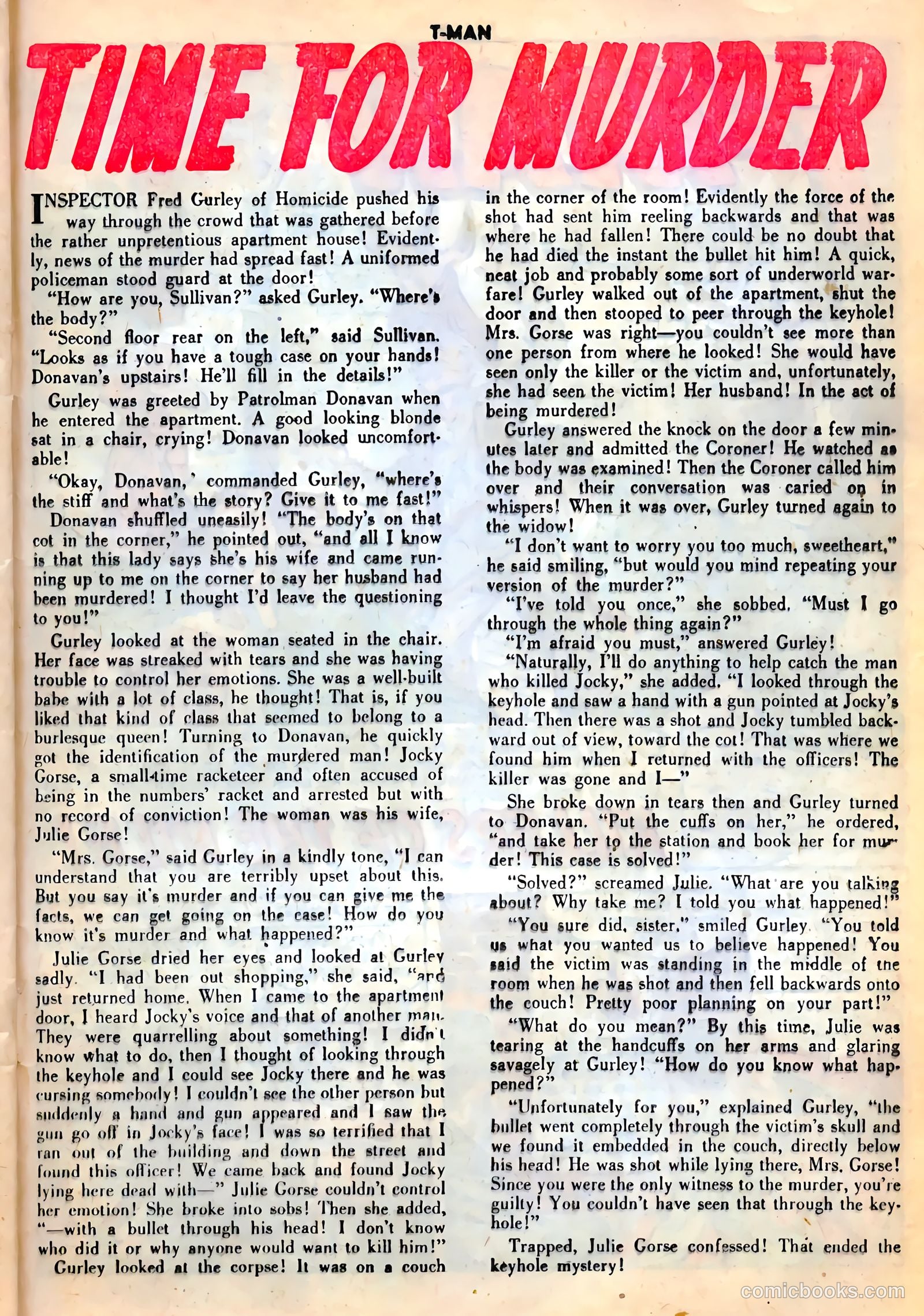 T-Man #18 (1954) — page 25 of 36