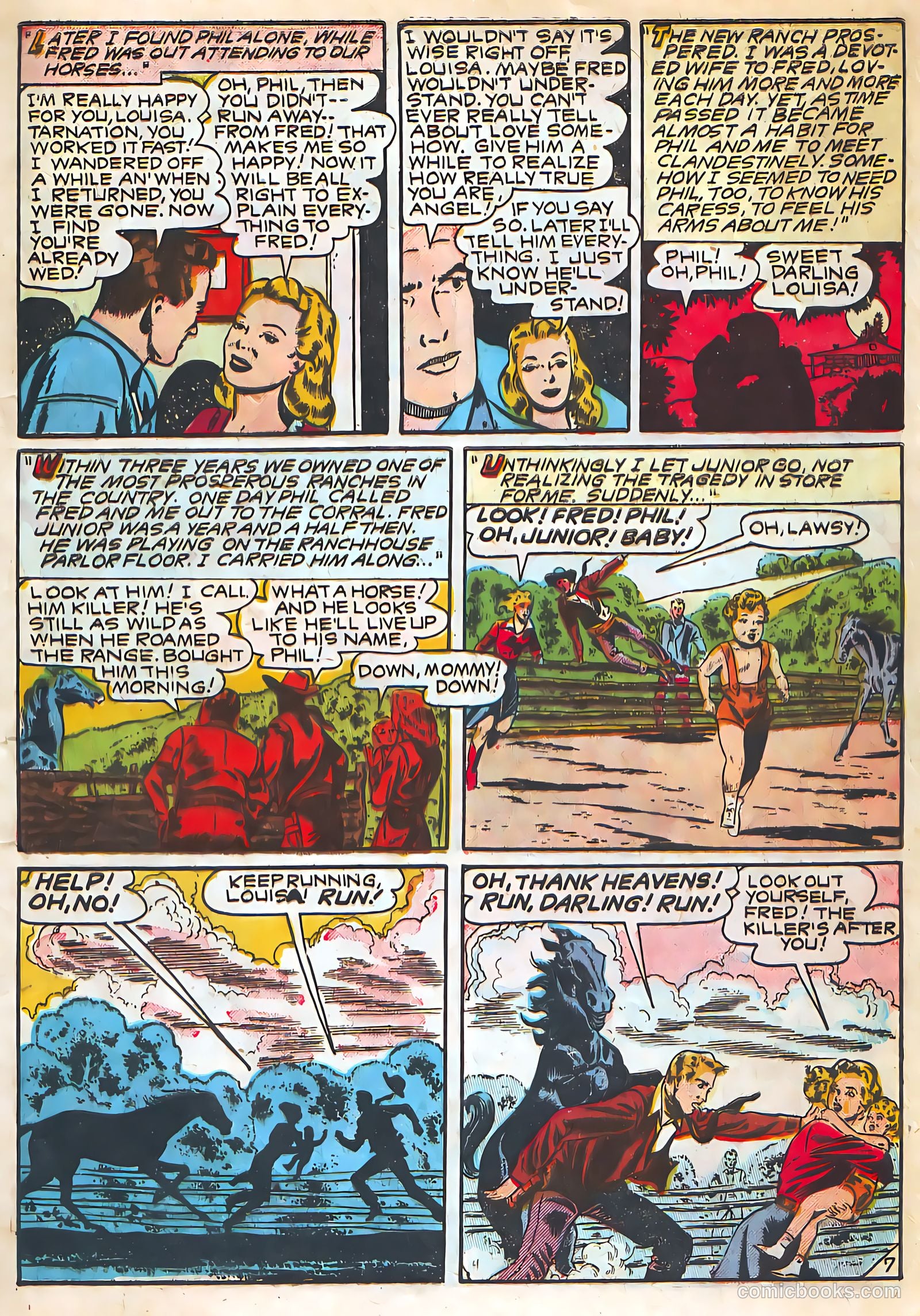 Target Western Romances #107 (1949) — page 9 of 36