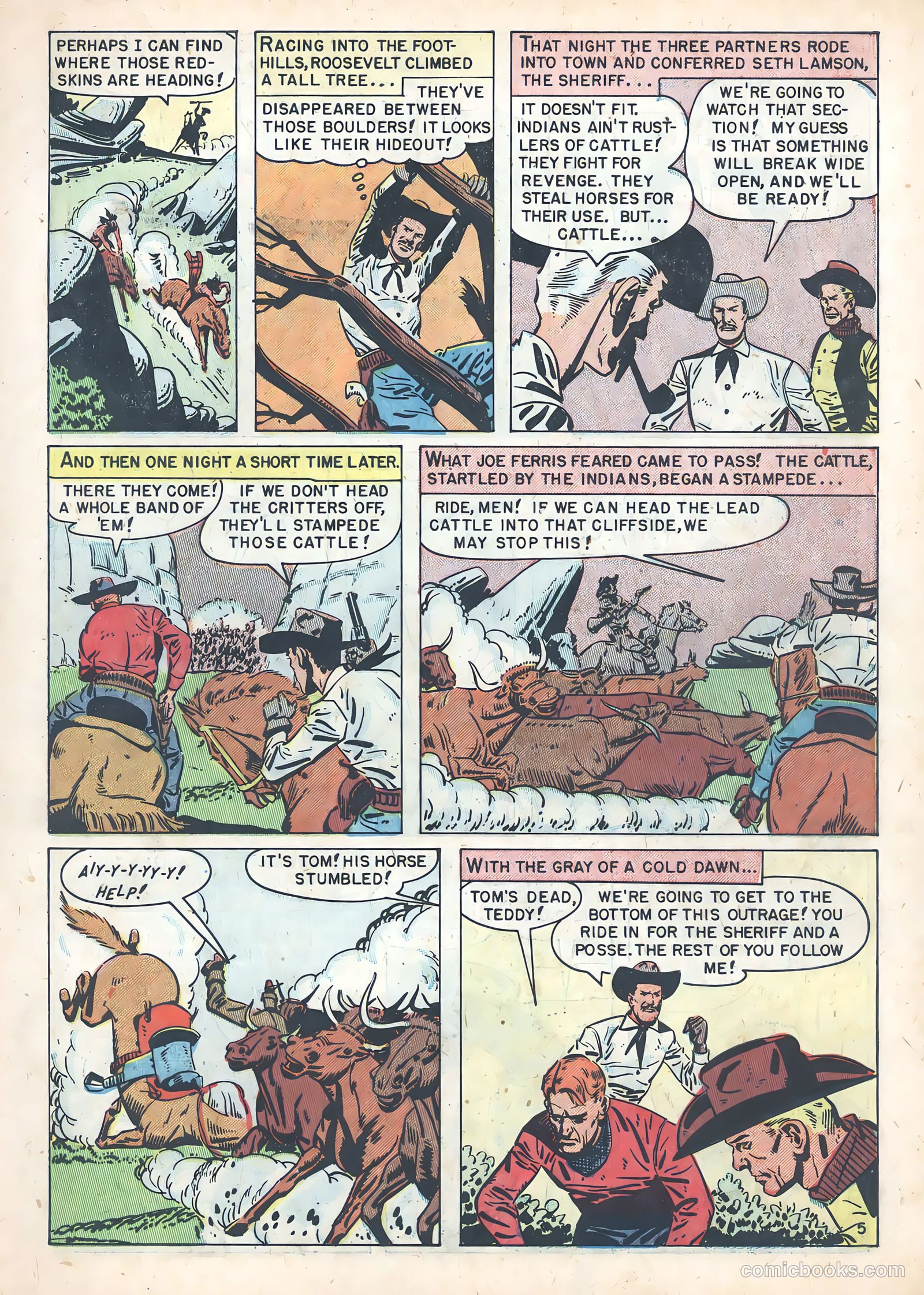 Teddy Roosevelt and His Rough Riders #1 (1950) — page 7 of 36