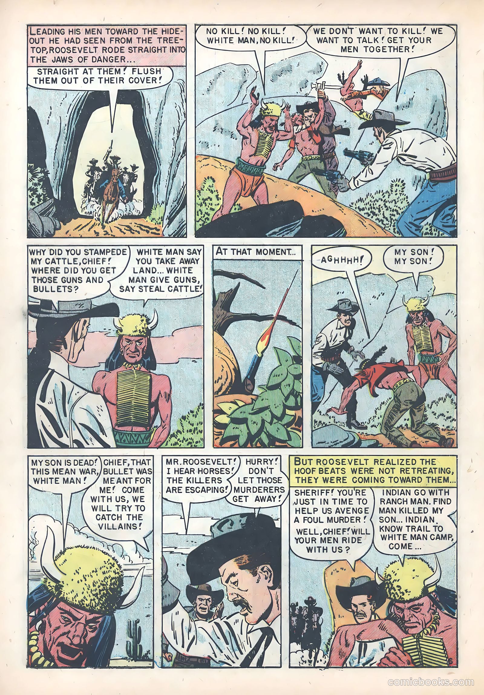 Teddy Roosevelt and His Rough Riders #1 (1950) — page 8 of 36