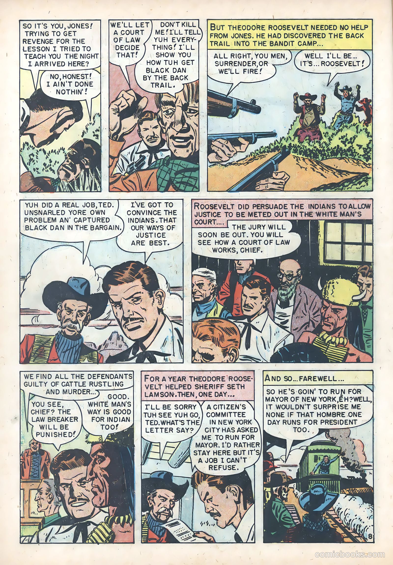 Teddy Roosevelt and His Rough Riders #1 (1950) — page 10 of 36