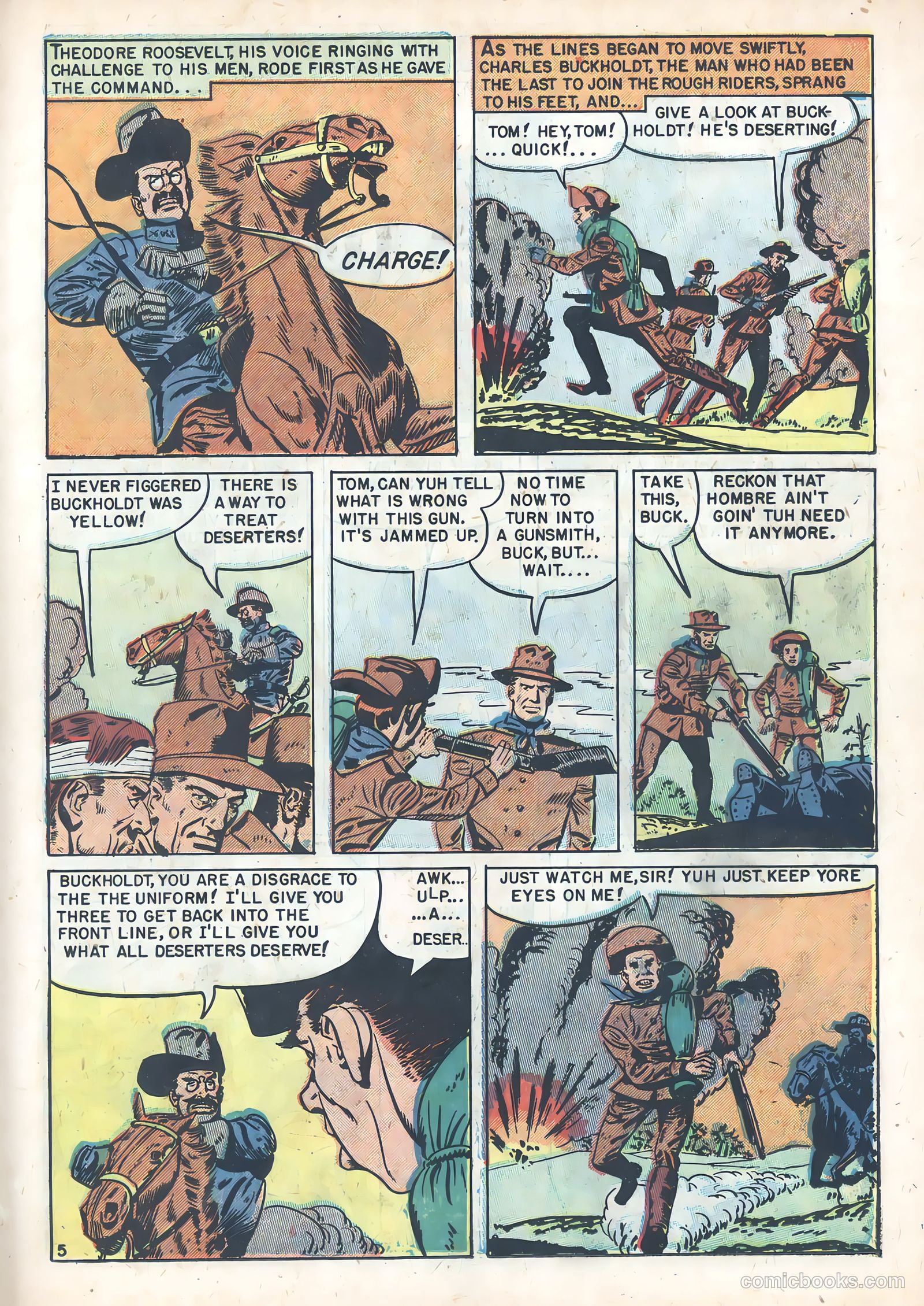 Teddy Roosevelt and His Rough Riders #1 (1950) — page 23 of 36