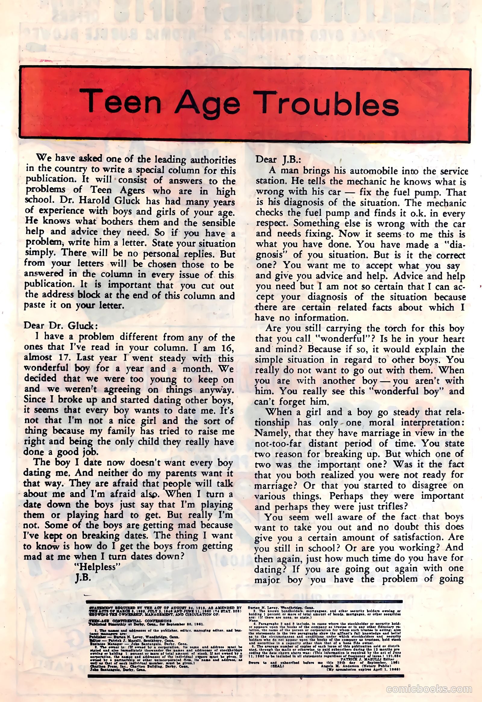 Teen-Age Confidential Confessions #12 (1962) — page 20 of 36