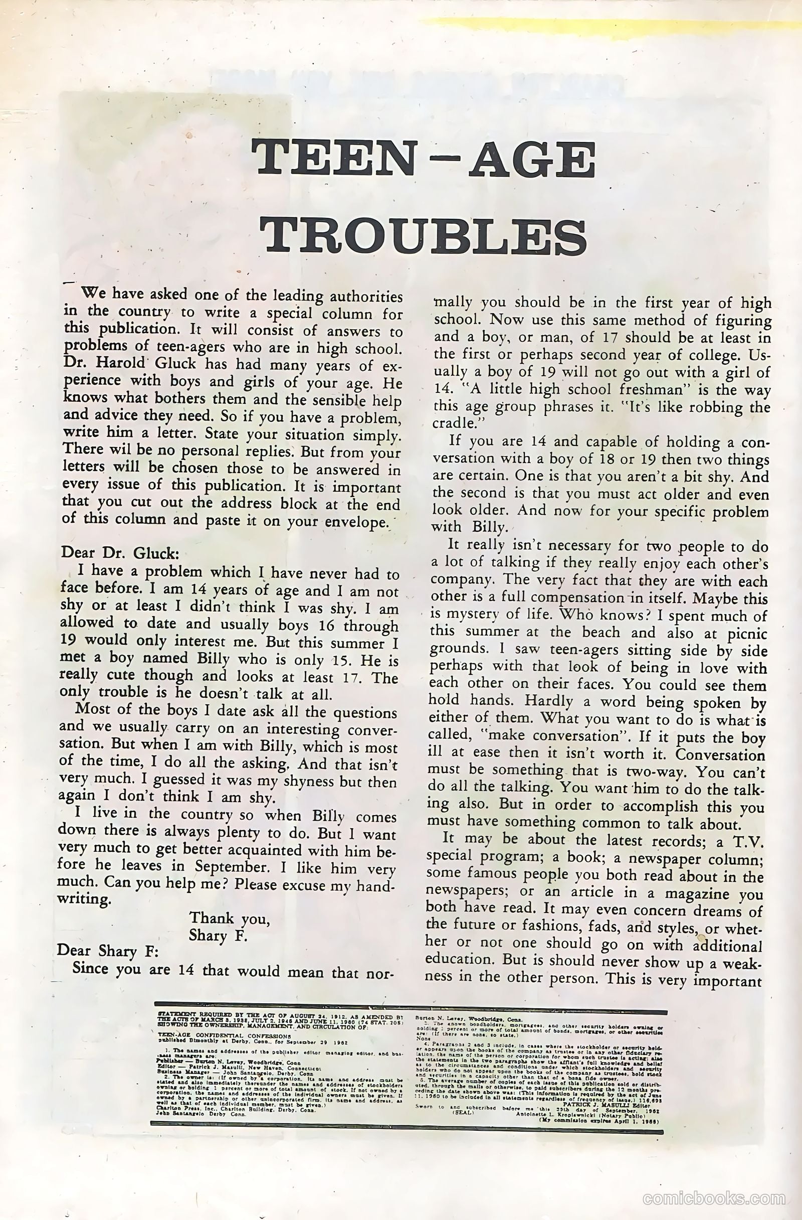 Teen-Age Confidential Confessions #17 (1963) — page 20 of 36