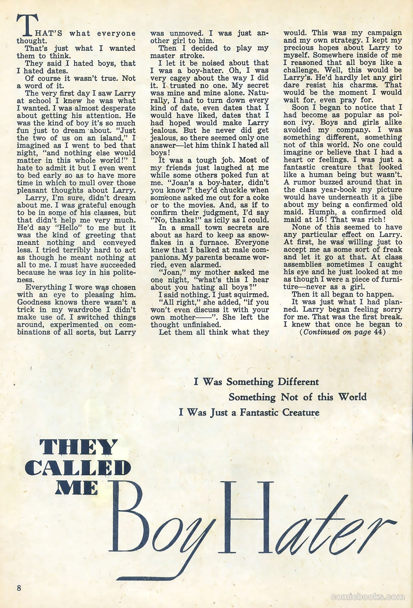 Teen-Age Diary Secrets #4 (1949) — page 8 of 53