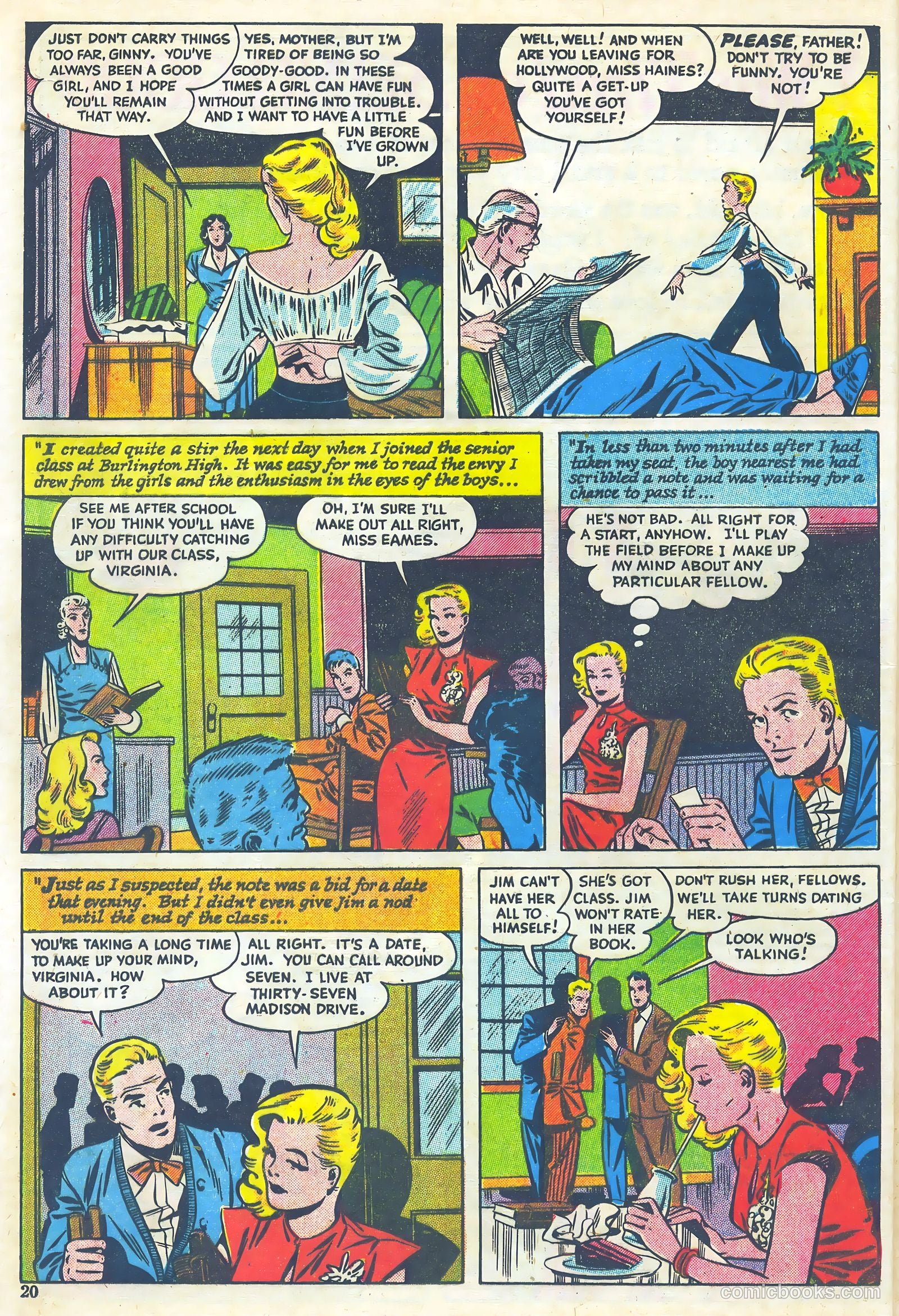 Teen-Age Diary Secrets #4 (1949) — page 20 of 53