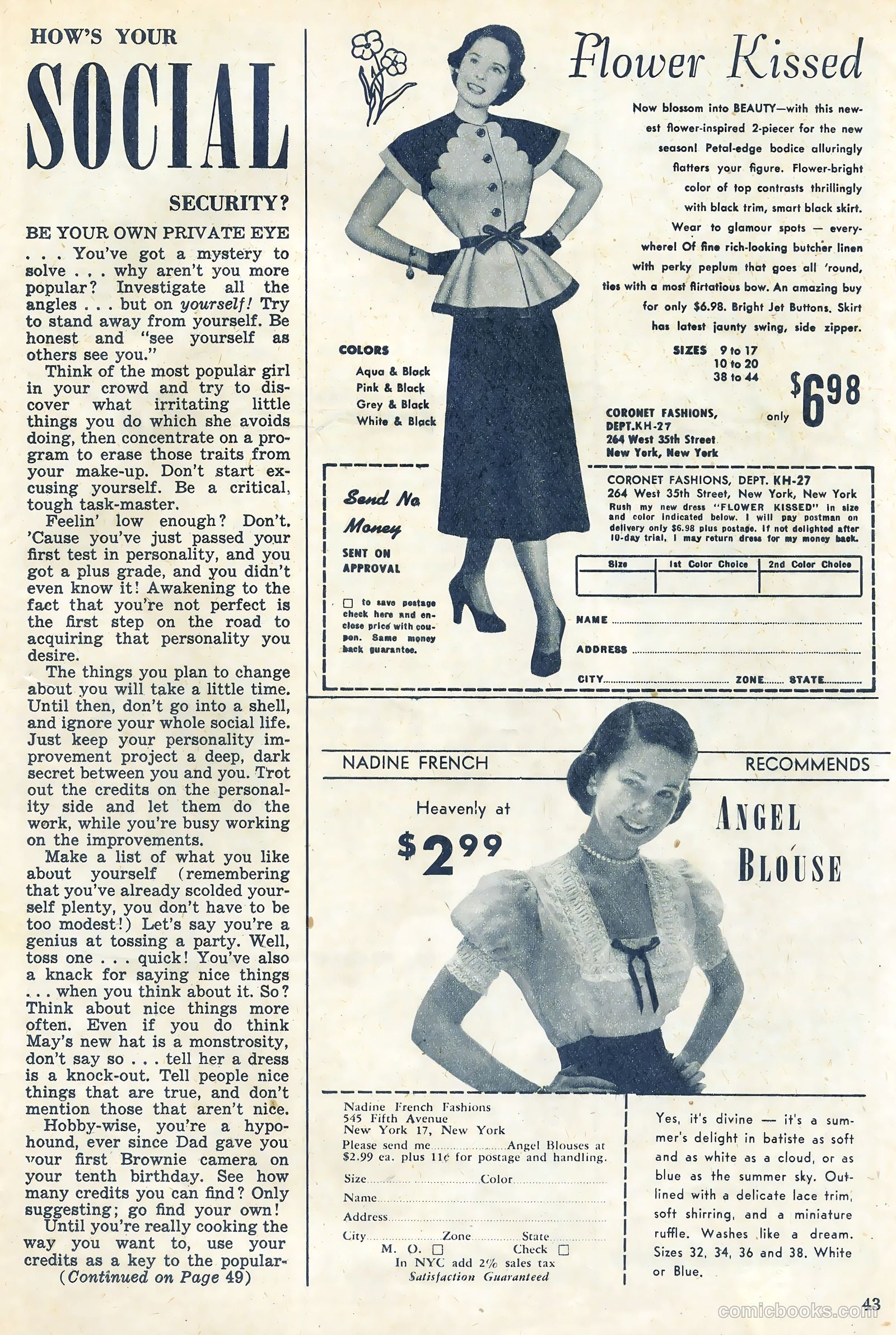 Teen-Age Diary Secrets #4 (1949) — page 43 of 53