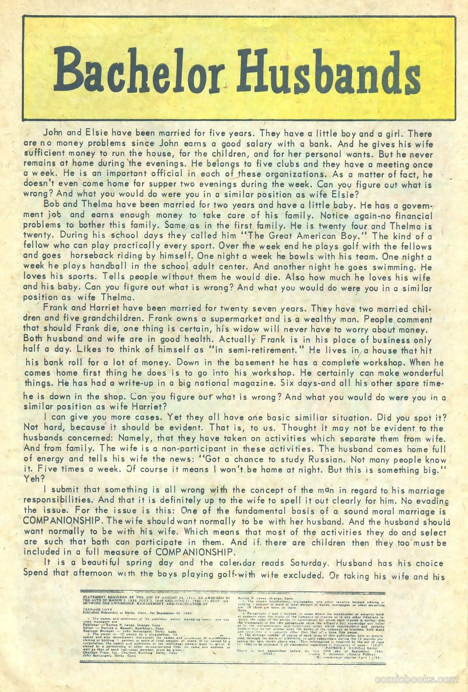 Teen-Age Love #20 (1961) — page 28 of 36