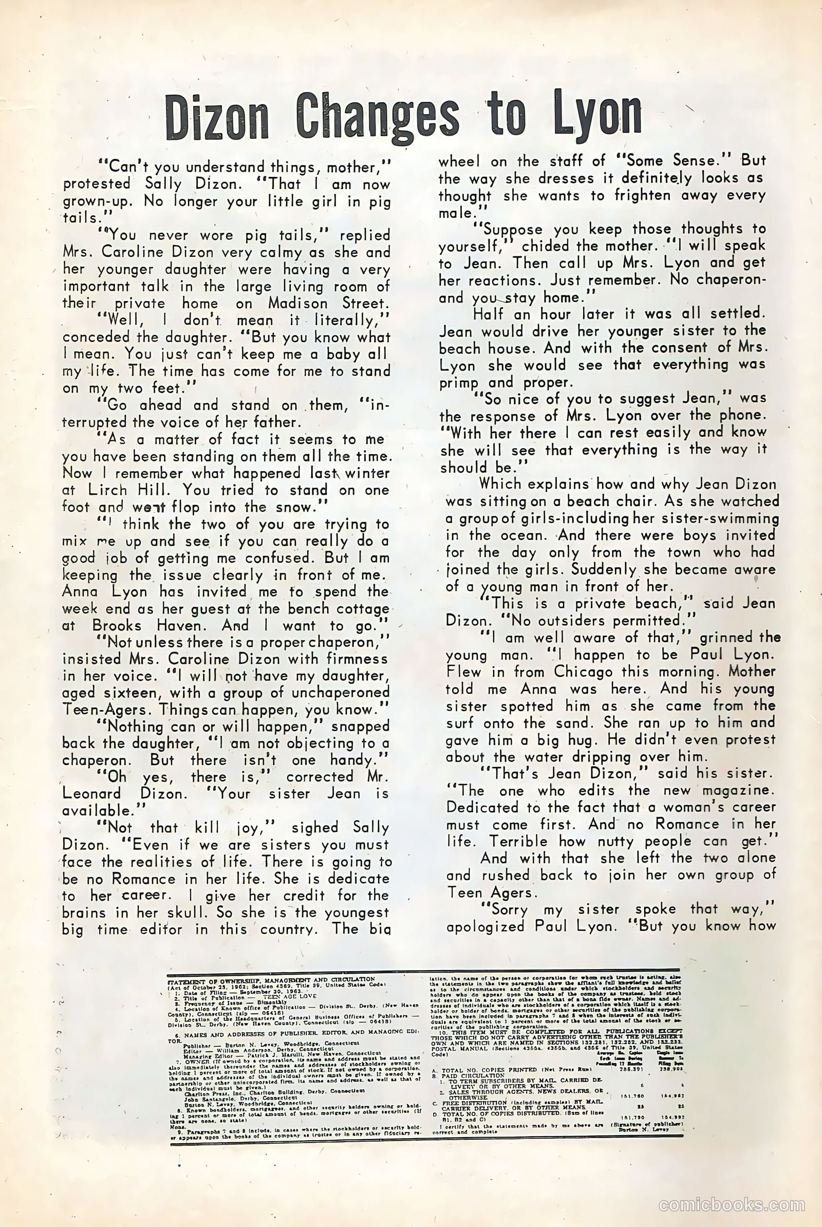 Teen-Age Love #37 (1964) — page 26 of 36