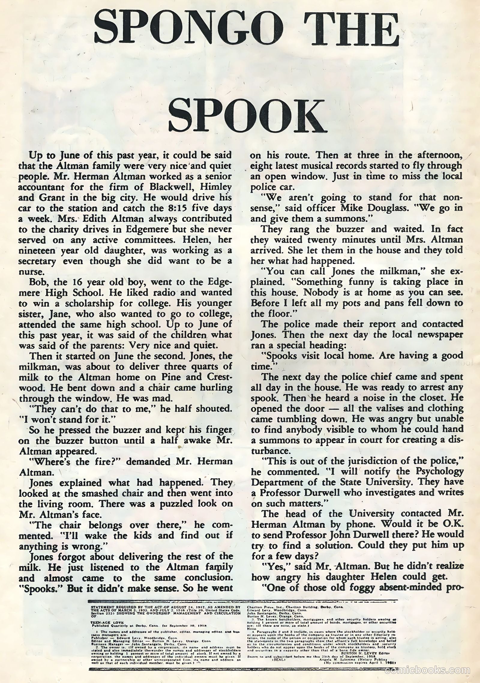 Teen-Age Love #9 (1959) — page 20 of 36