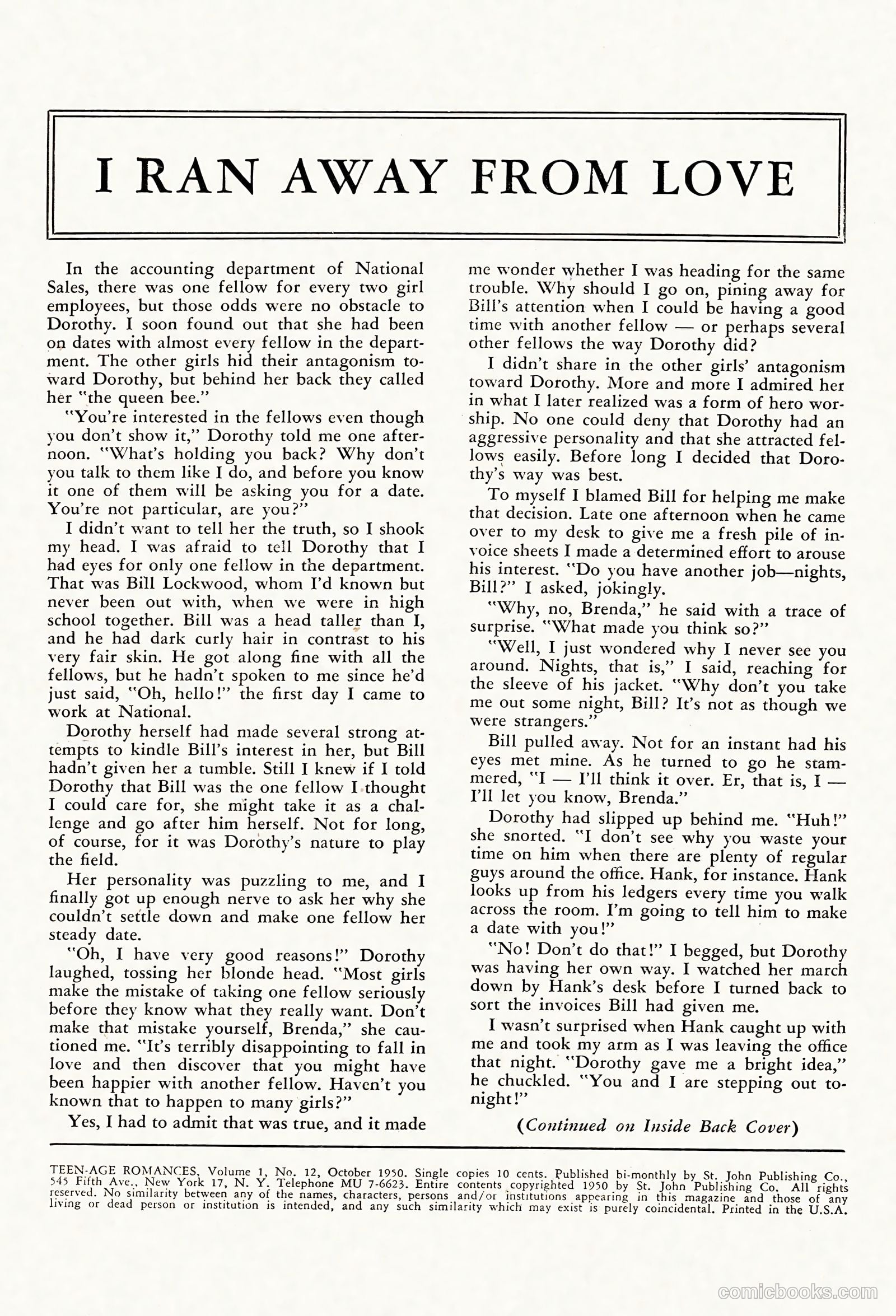 Teen-Age Romances #12 (1950) — page 2 of 36