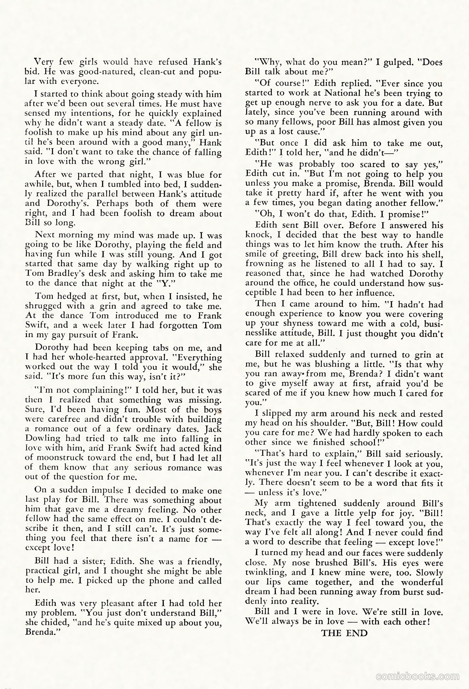 Teen-Age Romances #12 (1950) — page 35 of 36
