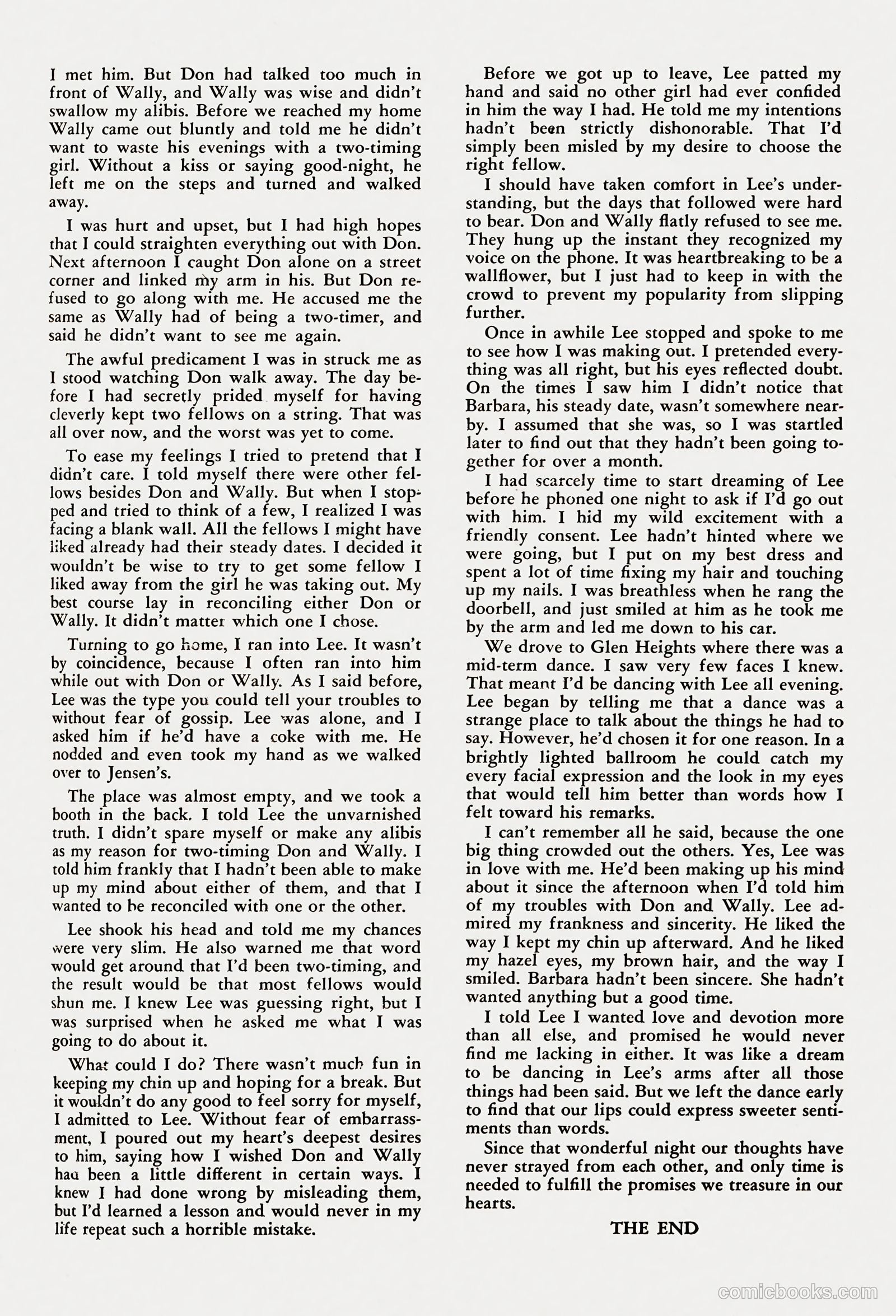 Teen-Age Romances #14 (1951) — page 35 of 36