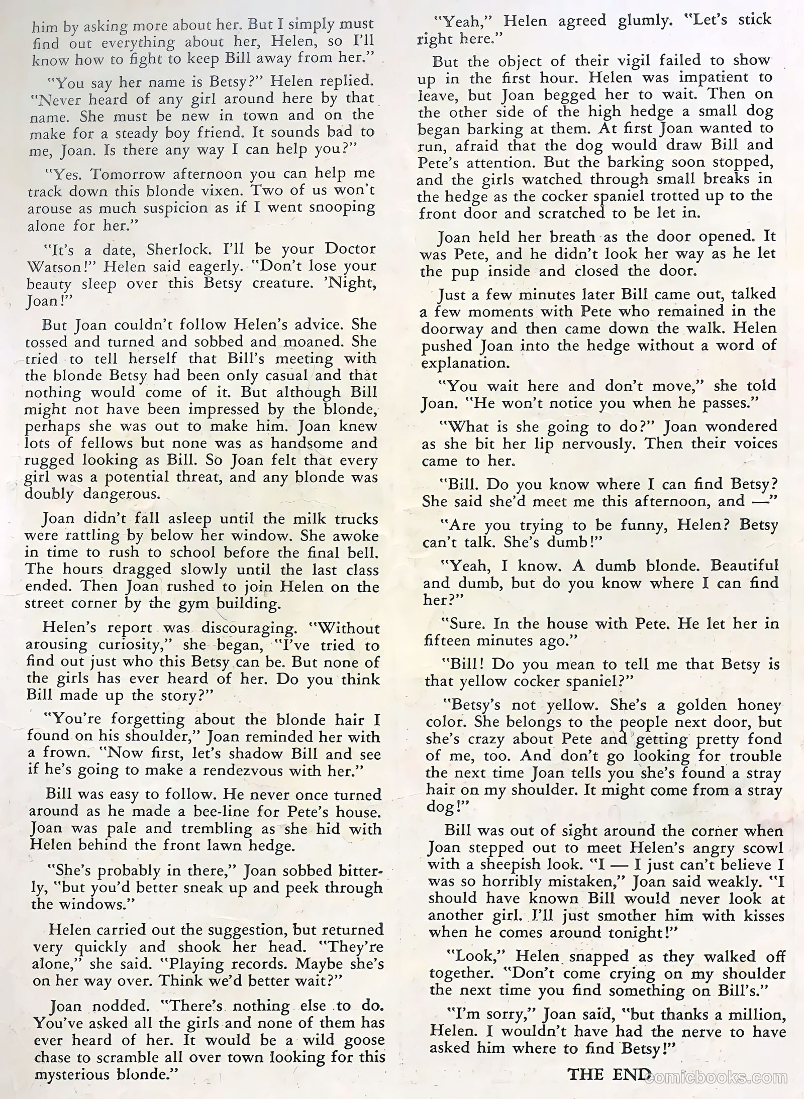 Teen-Age Romances #15 (1951) — page 35 of 36
