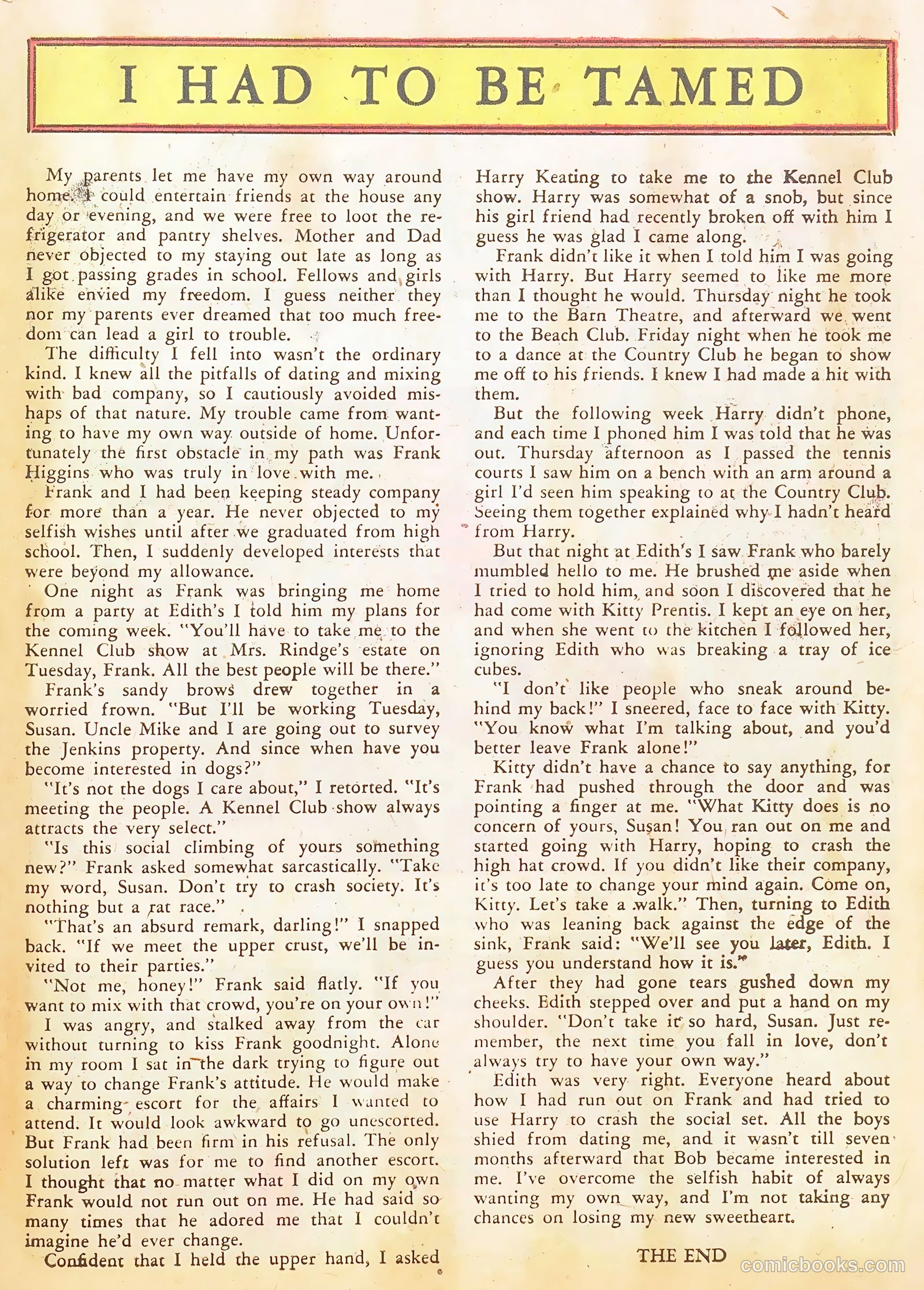 Teen-Age Romances #22 (1952) — page 27 of 37