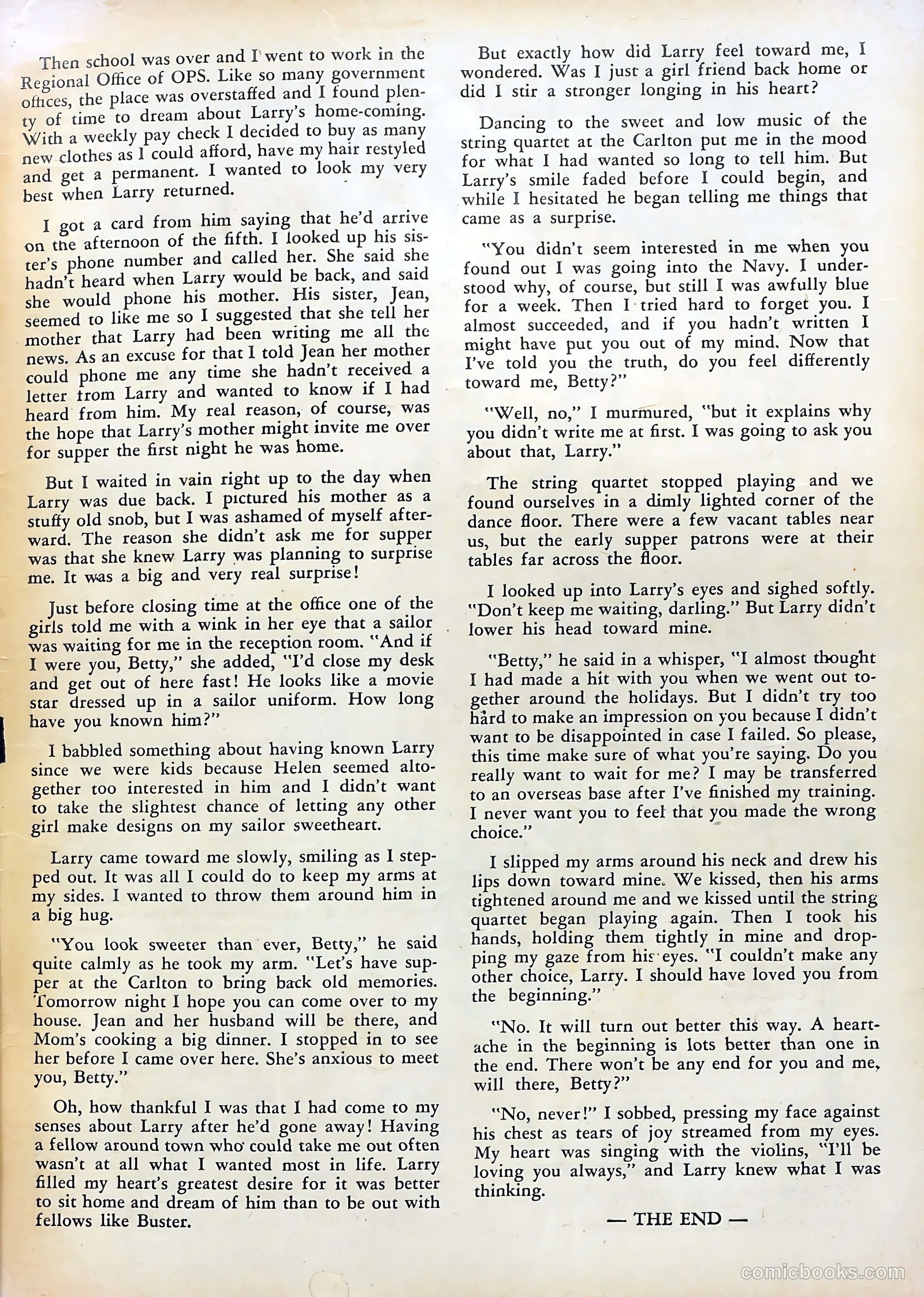 Teen-Age Romances #23 (1952) — page 35 of 36