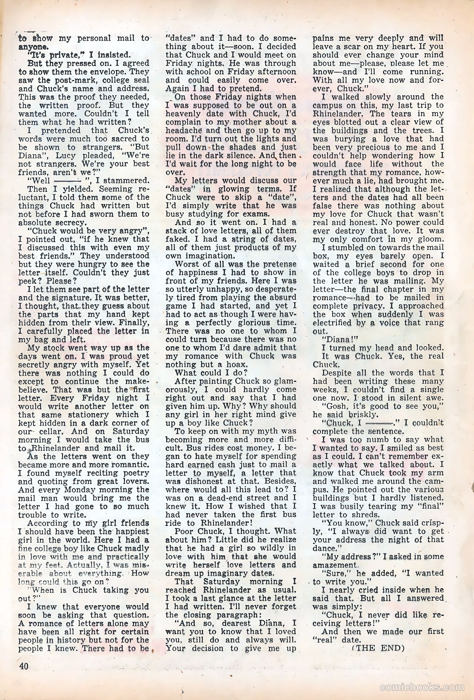 Teen-Age Romances #4 (1949) — page 40 of 68