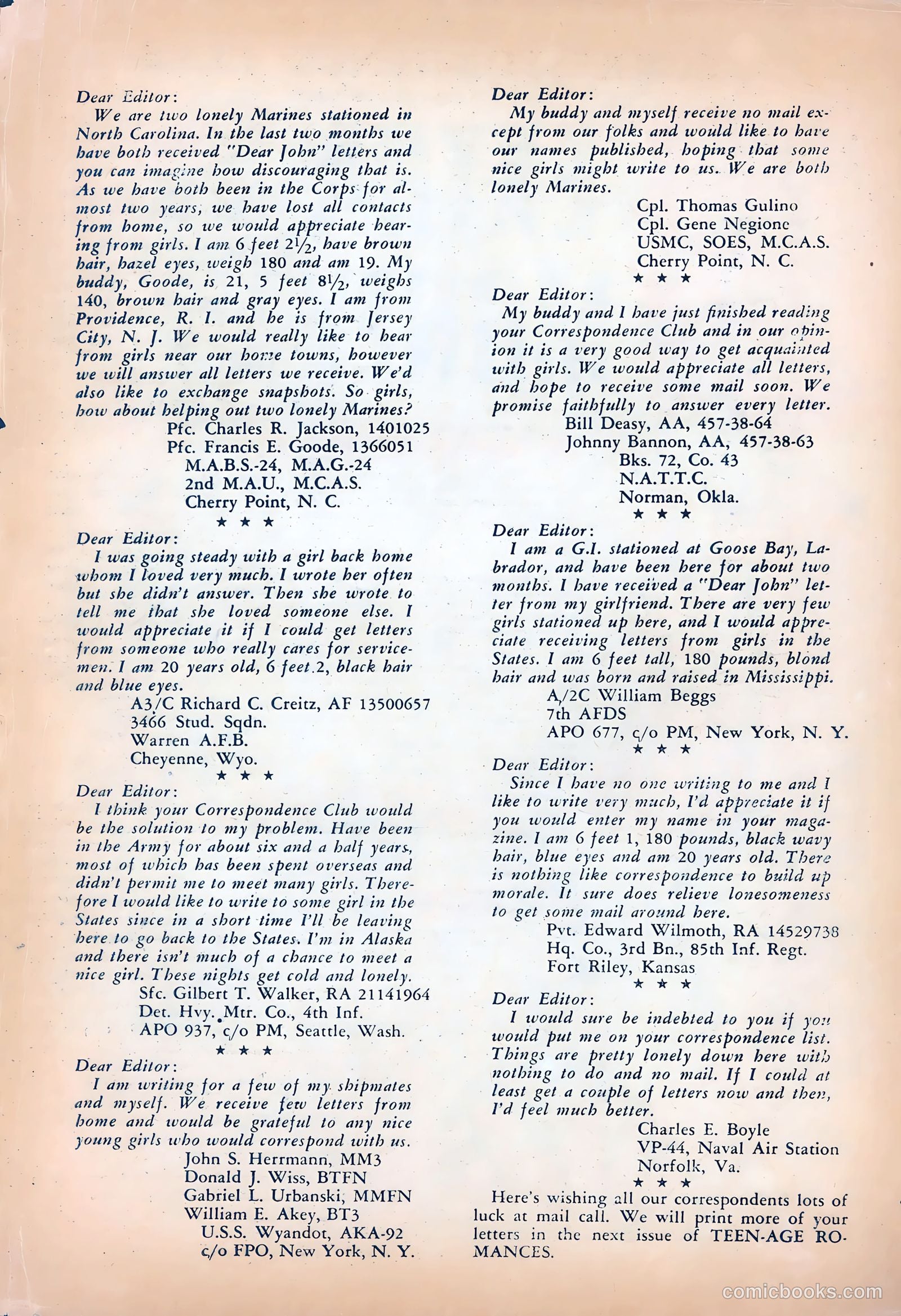 Teen-Age Romances #43 (1955) — page 35 of 36