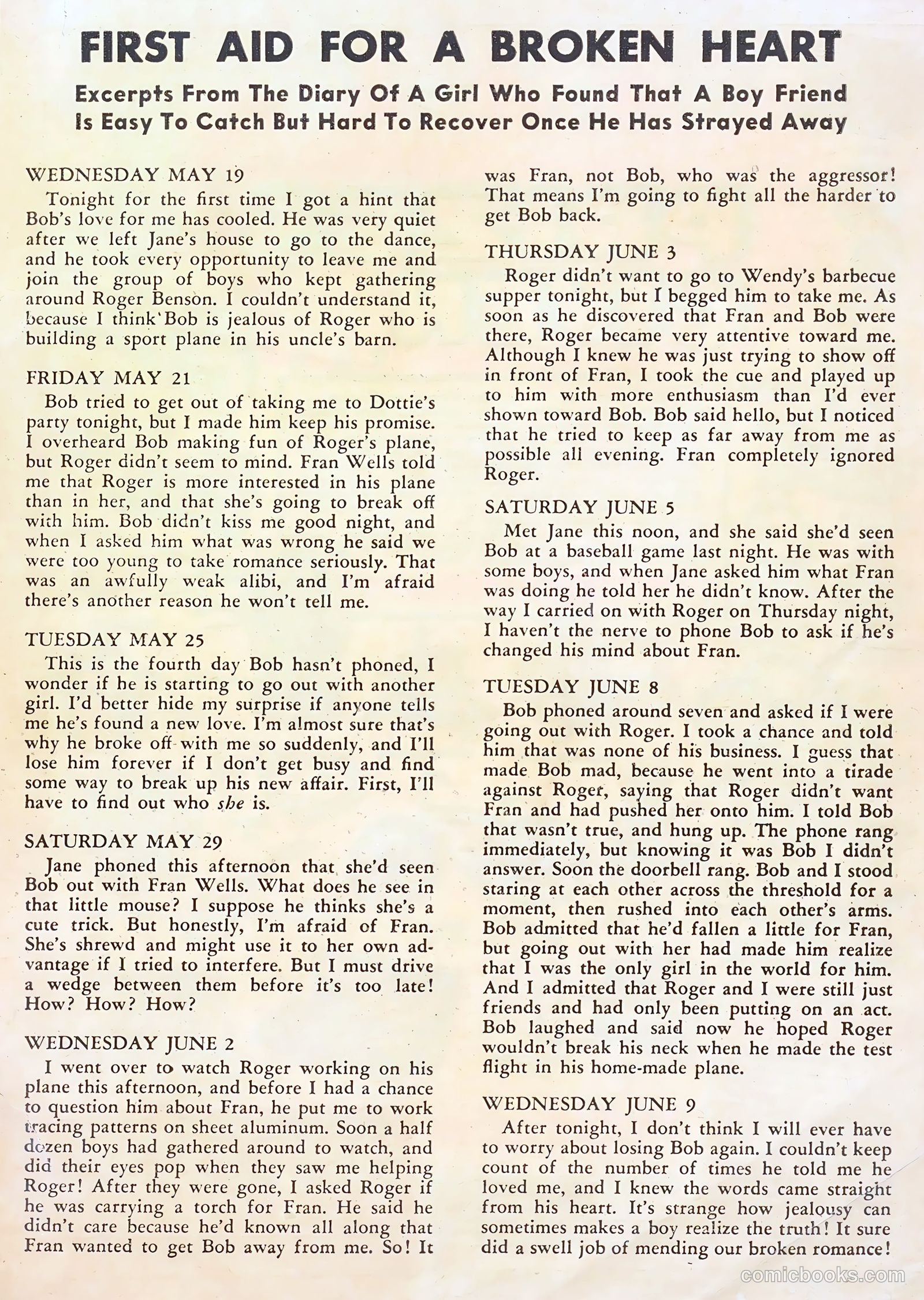 Teen-Age Romances #44 (1955) — page 35 of 36