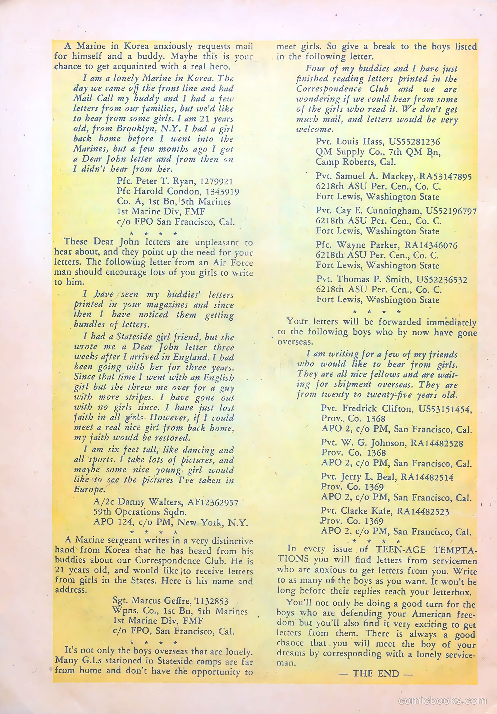 Teen-Age Temptations #5 (1953) — page 24 of 36