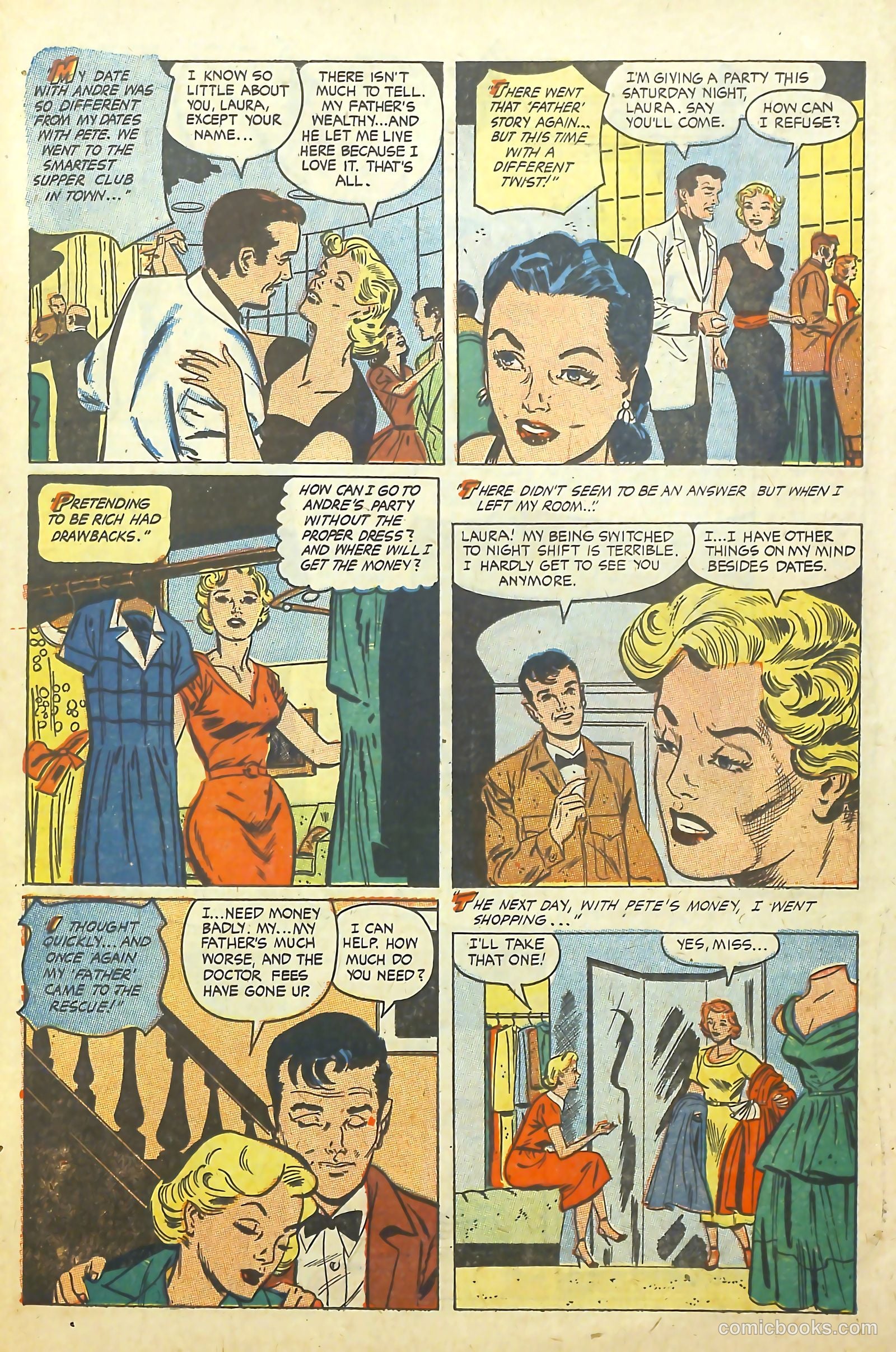 Teen-Age Temptations #6 (1954) — page 21 of 36