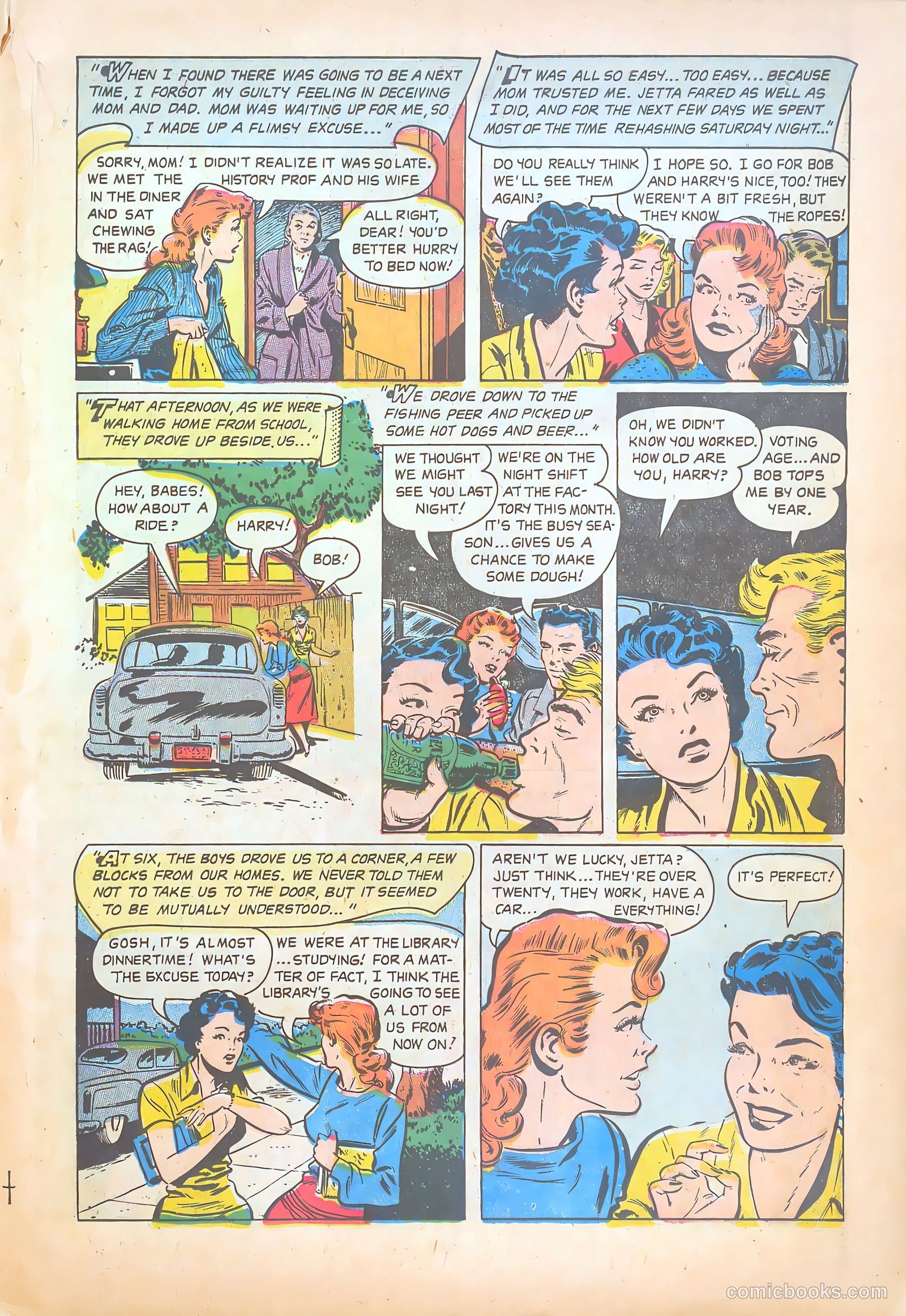 Teen-Age Temptations #8 (1954) — page 19 of 36