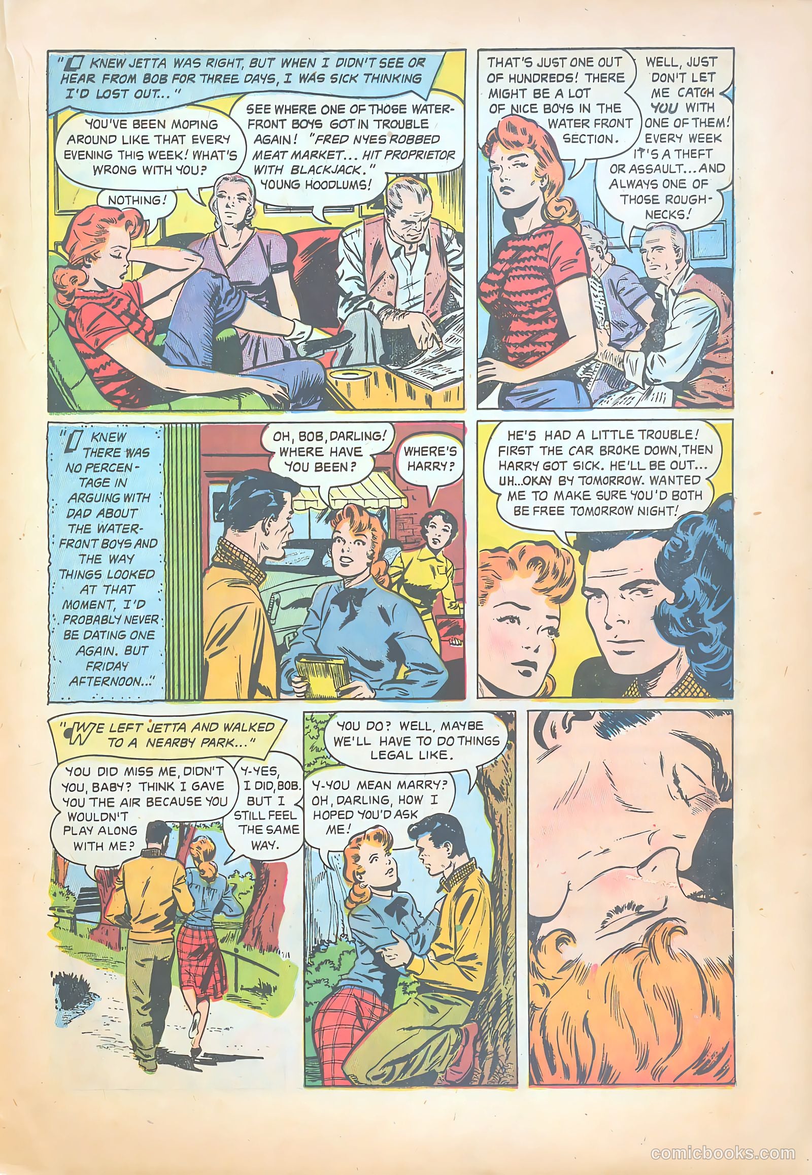 Teen-Age Temptations #8 (1954) — page 21 of 36