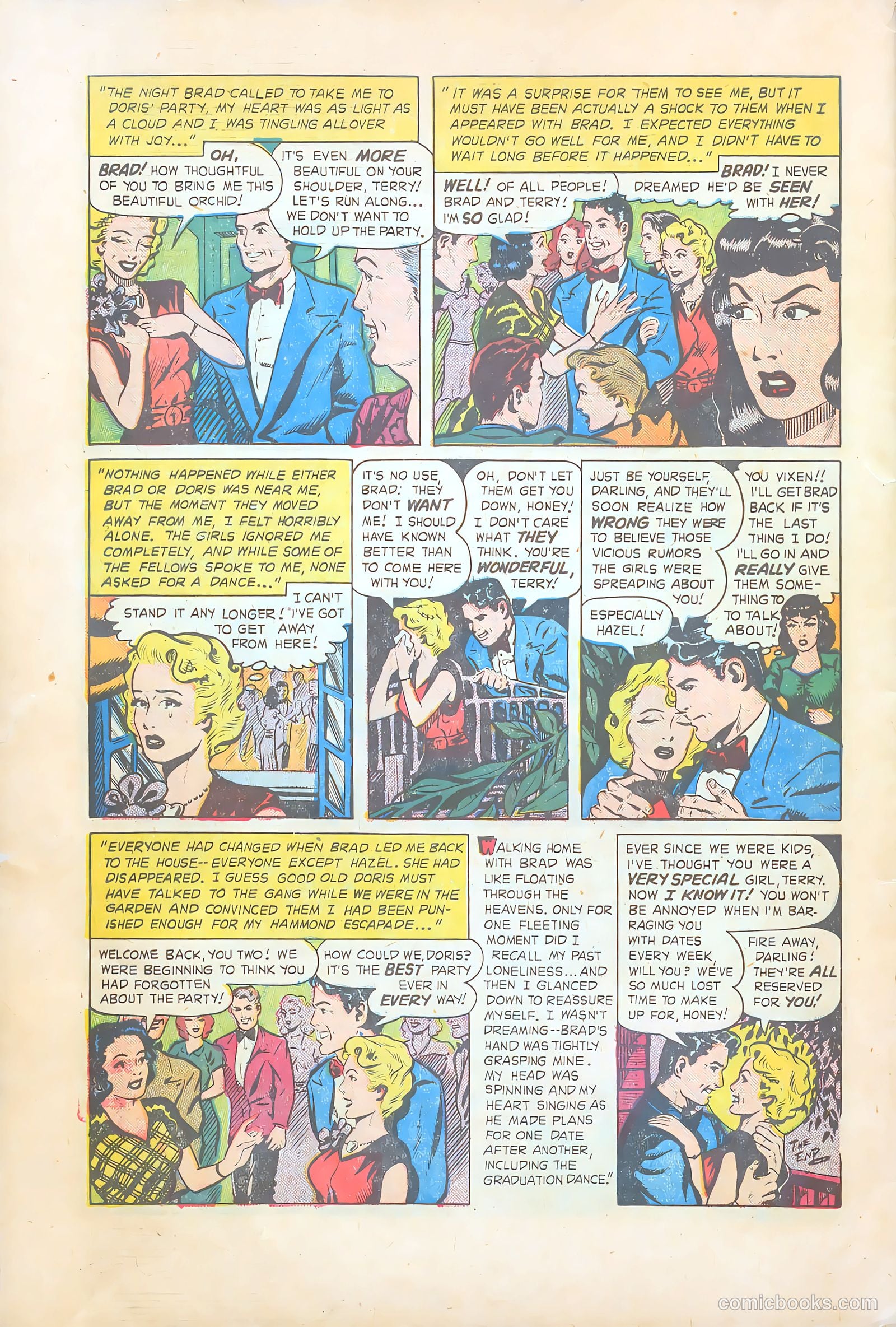 Teen-Age Temptations #9 (1954) — page 34 of 36
