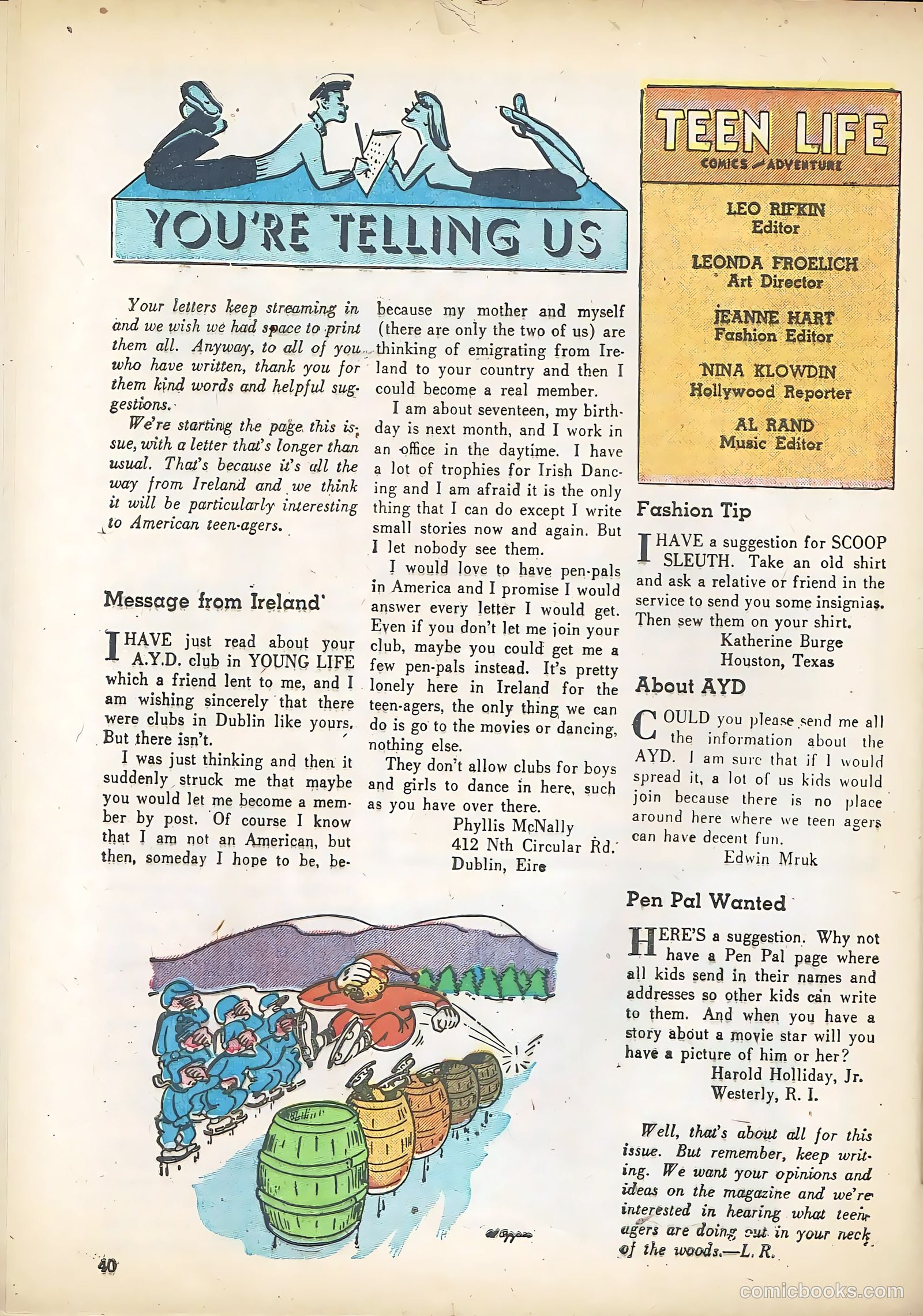 Teen Life Comics and Adventure #4 (1946) — page 44 of 56