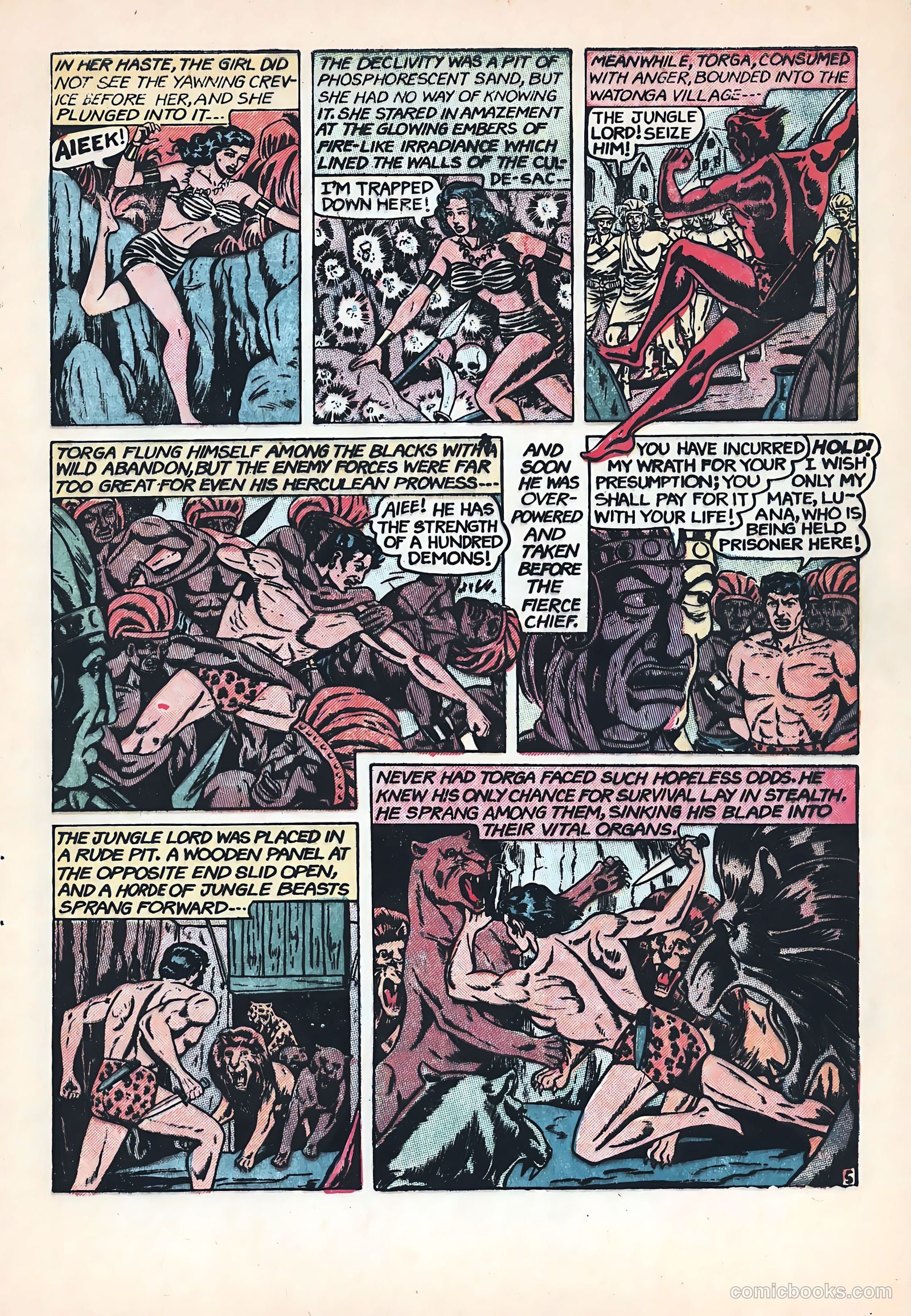 Terrors of the Jungle #9 (1954) — page 7 of 36