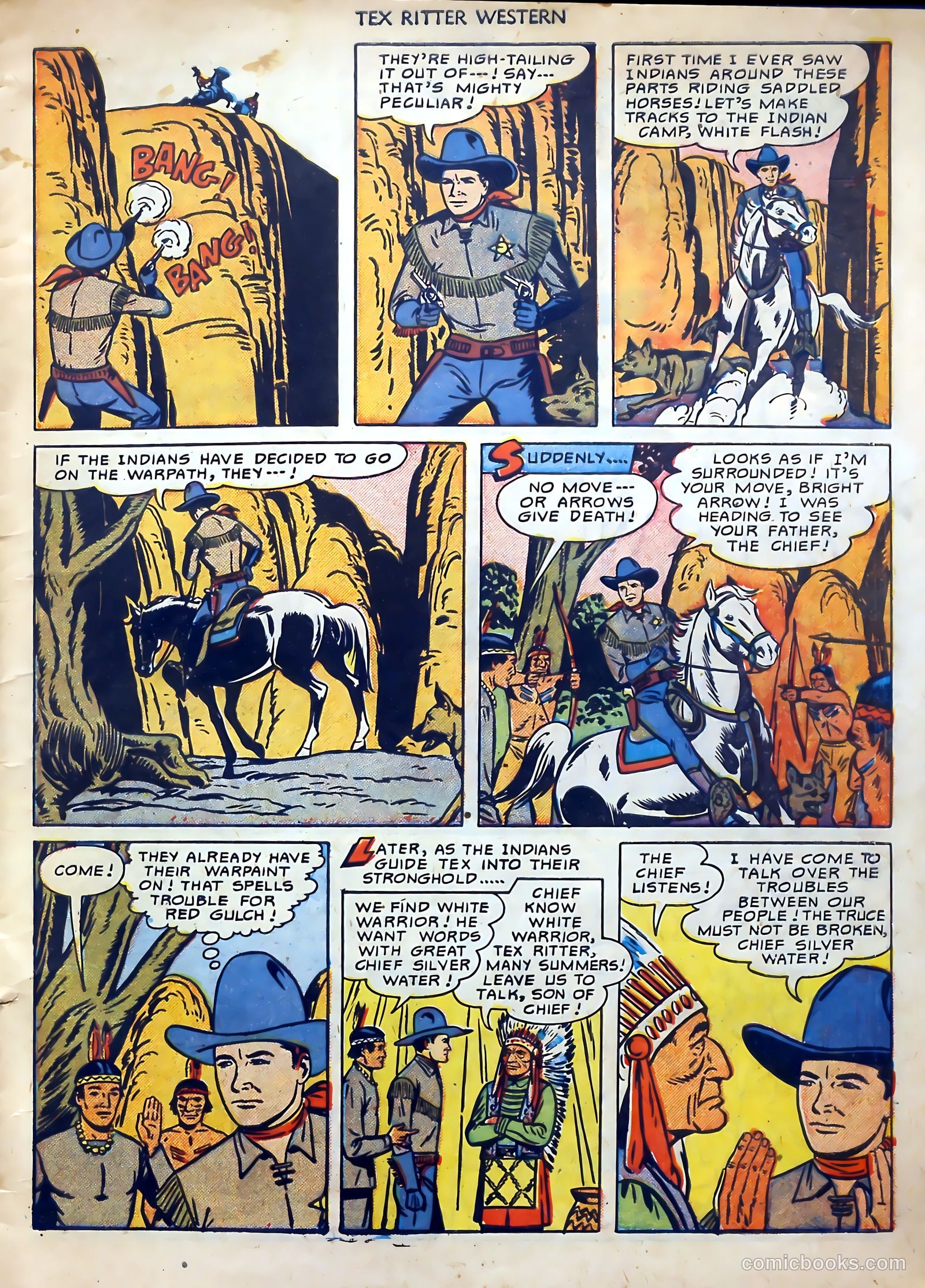 Tex Ritter Western #1 (1950) — page 9 of 40